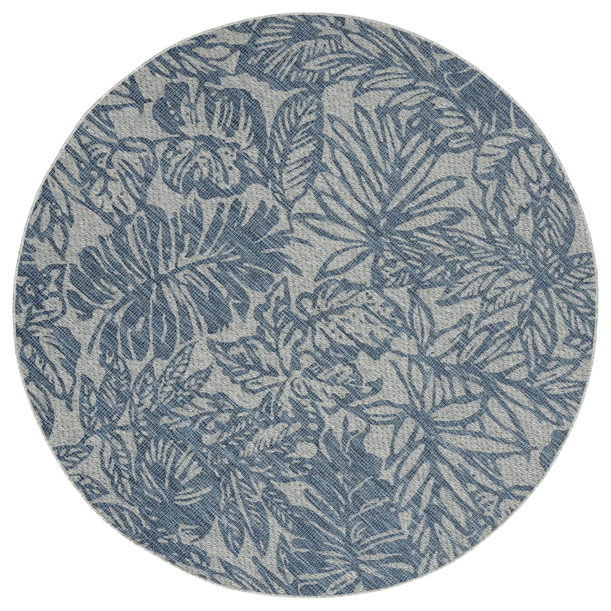 Soleri Navy Machine-Made Indoor/Outdoor Flatweave Area Rug