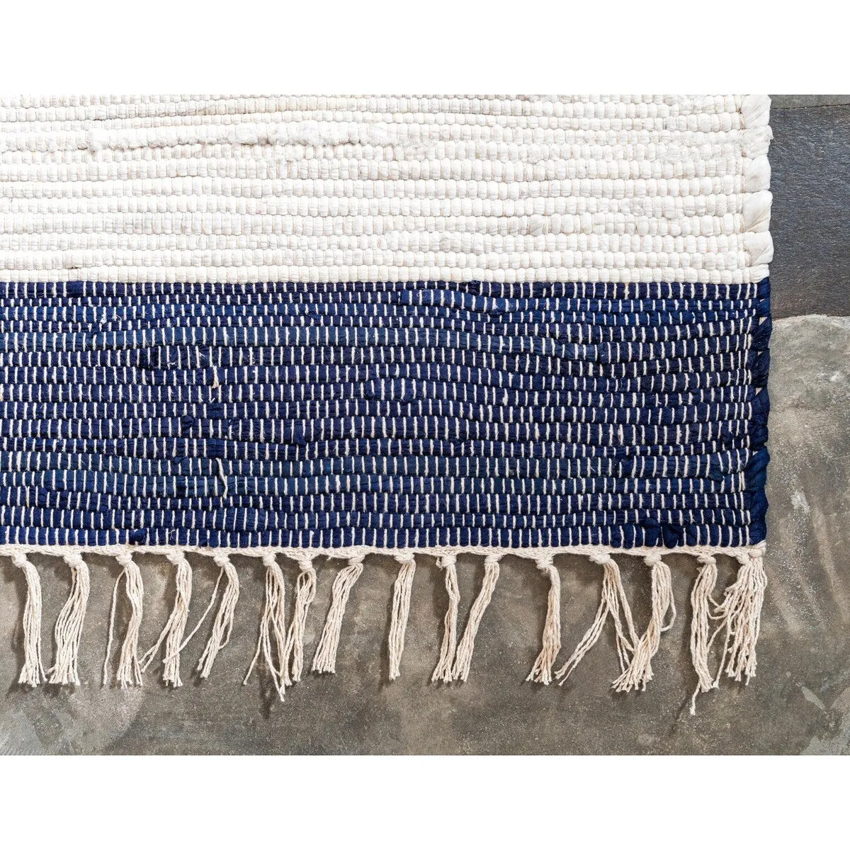 Solid/Striped Emaburn Collection Area Rug