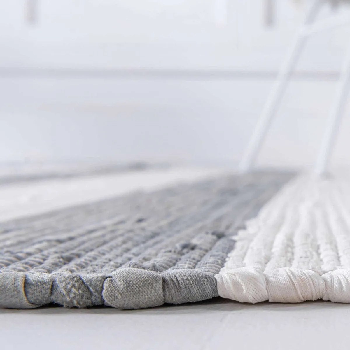Solid/Striped Emaburn Collection Area Rug