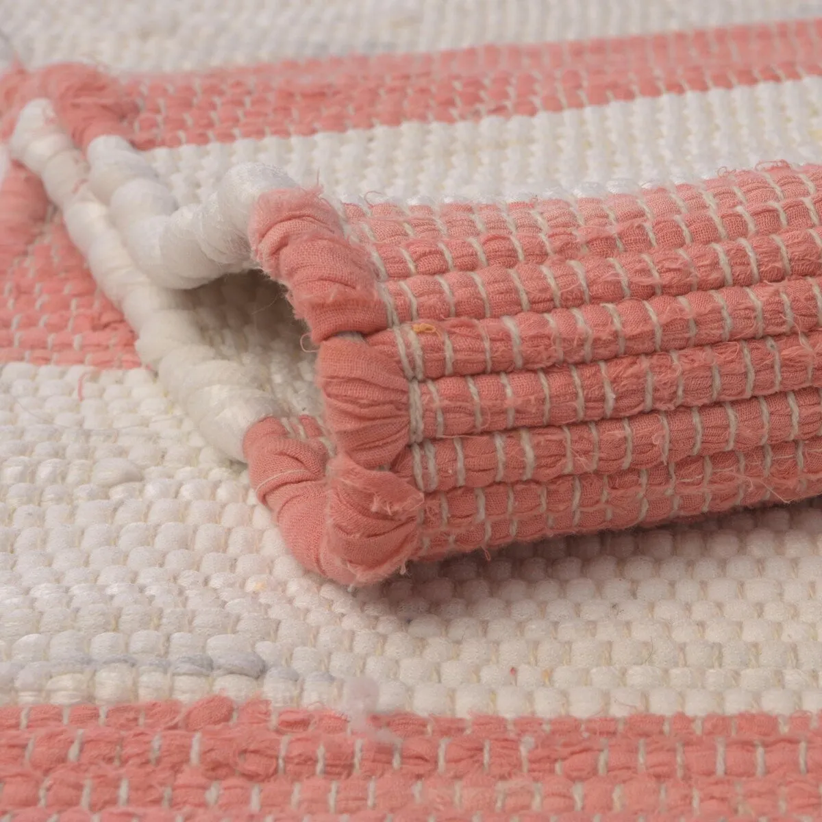 Solid/Striped Emaburn Collection Area Rug