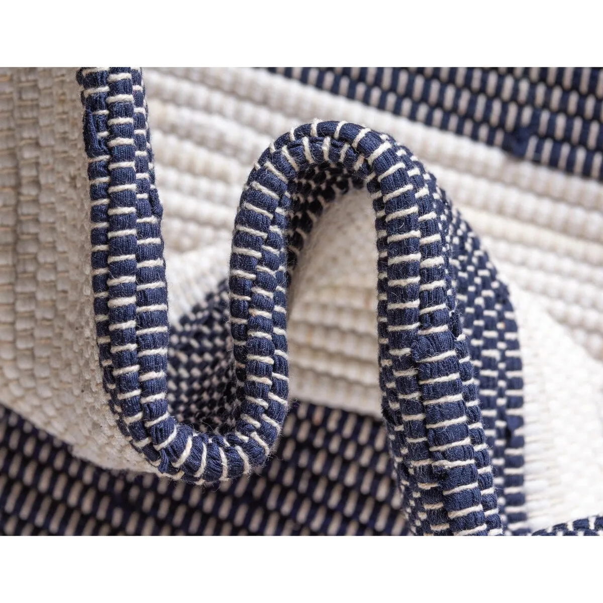 Solid/Striped Emaburn Collection Area Rug
