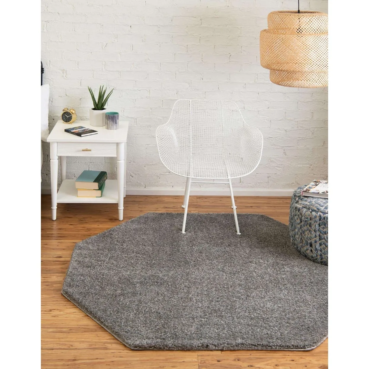 Solid/Striped Zoit Collection Area Rug