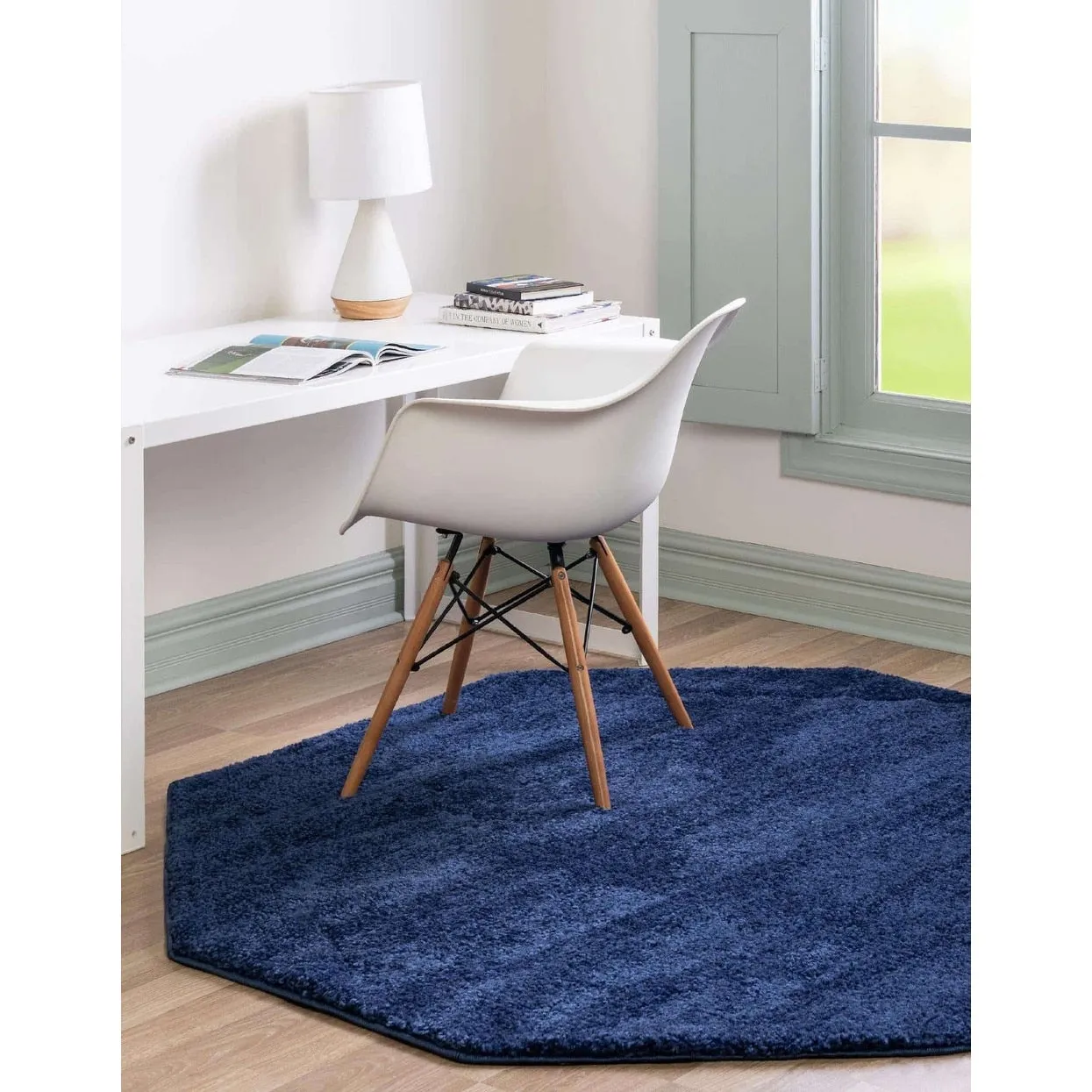Solid/Striped Zoit Collection Area Rug