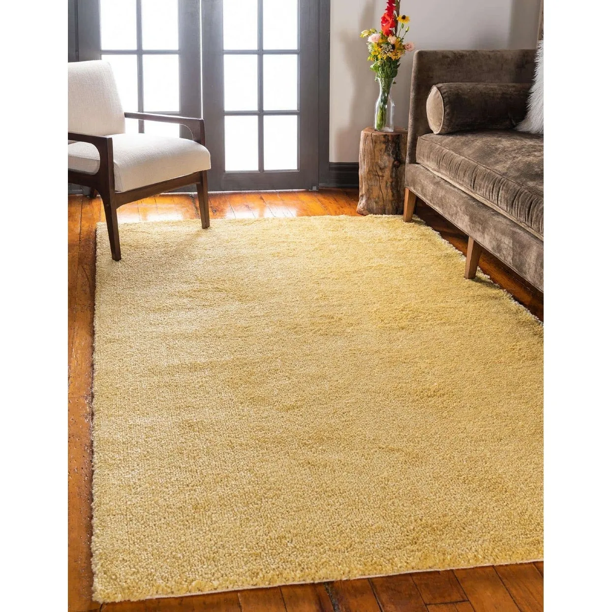 Solid/Striped Zoit Collection Area Rug