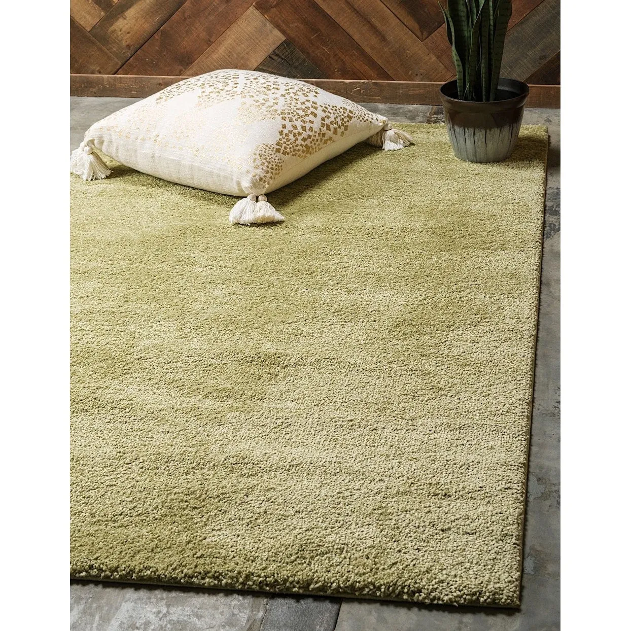 Solid/Striped Zoit Collection Area Rug