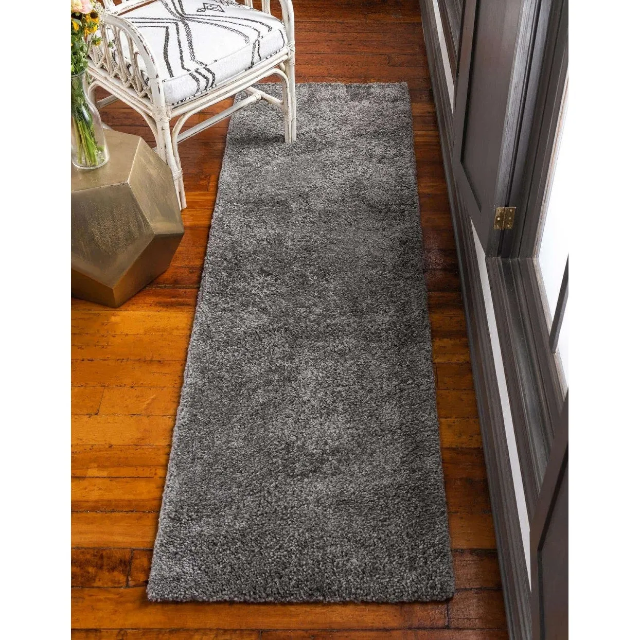 Solid/Striped Zoit Collection Area Rug