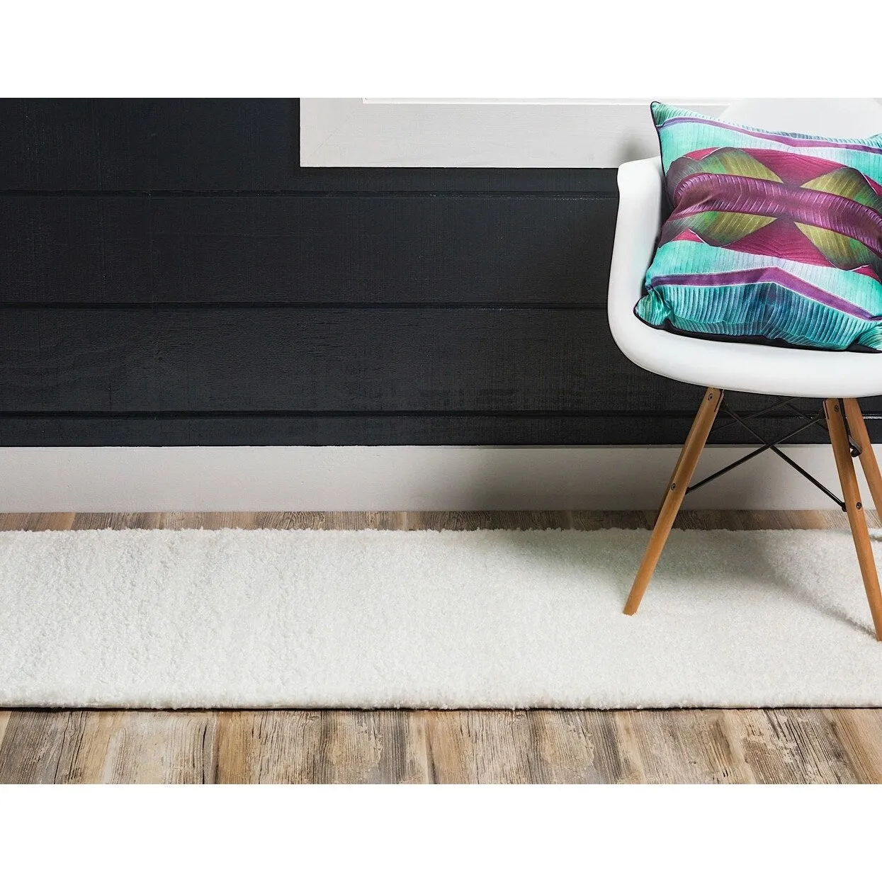 Solid/Striped Zoit Collection Area Rug