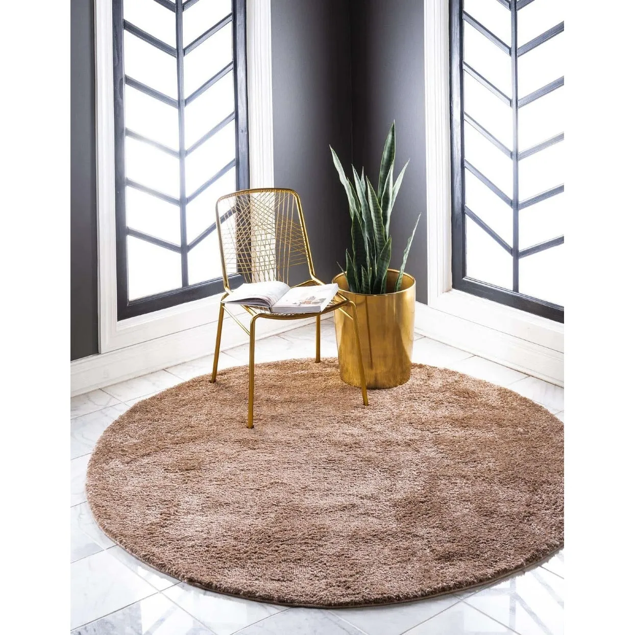 Solid/Striped Zoit Collection Area Rug