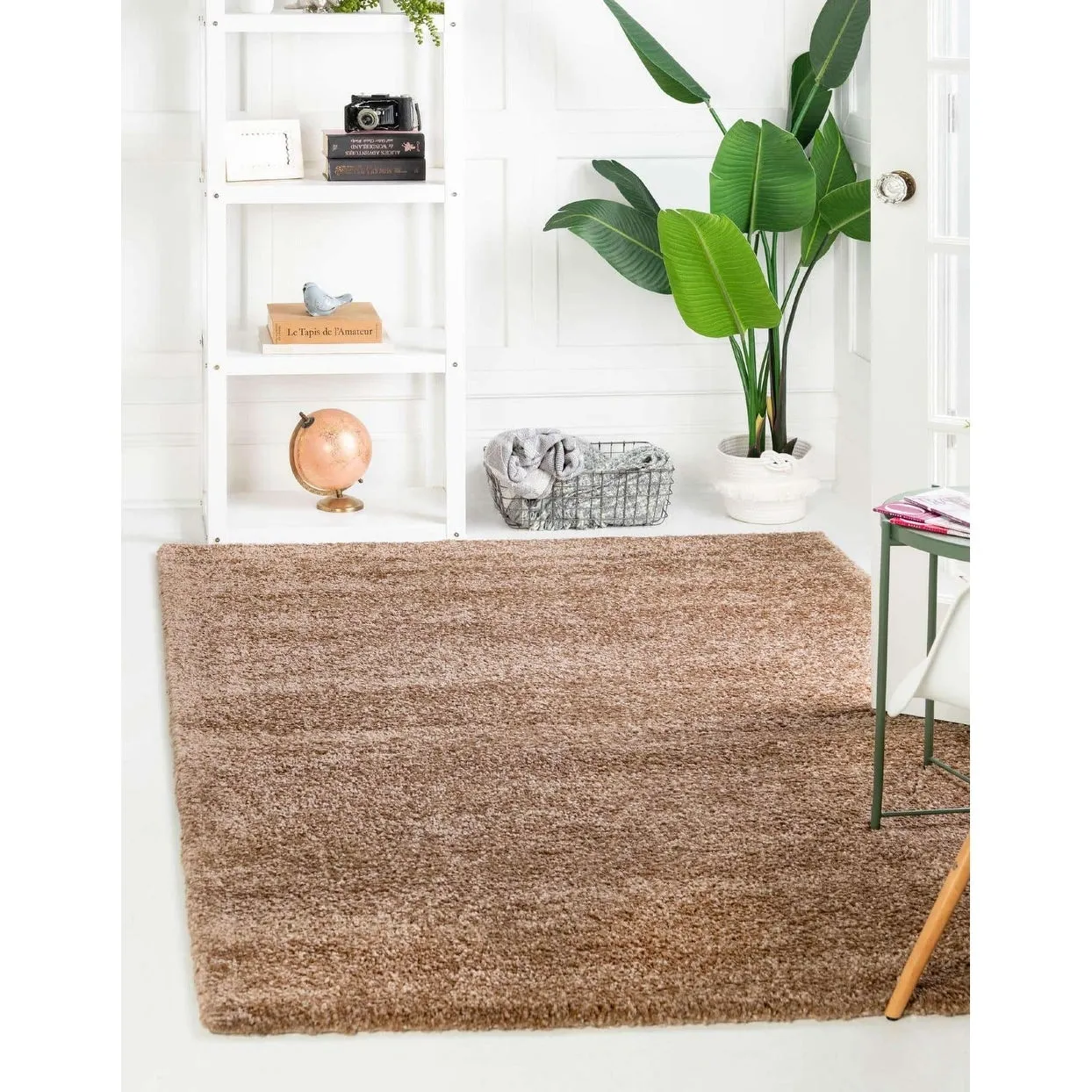 Solid/Striped Zoit Collection Area Rug