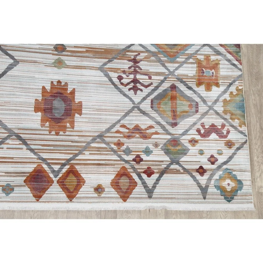 Southwest Distressed Geometric Vintage Style Turkish Area Rugs Bedroom