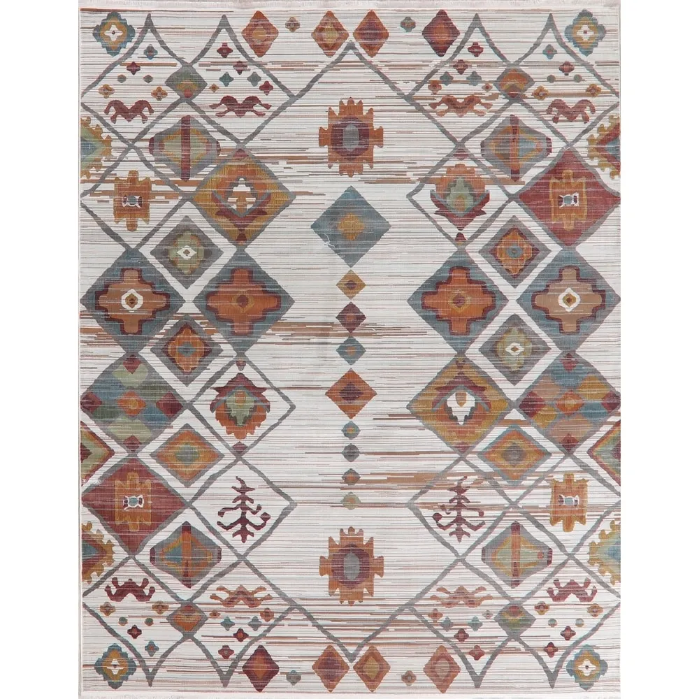 Southwest Distressed Geometric Vintage Style Turkish Area Rugs Bedroom