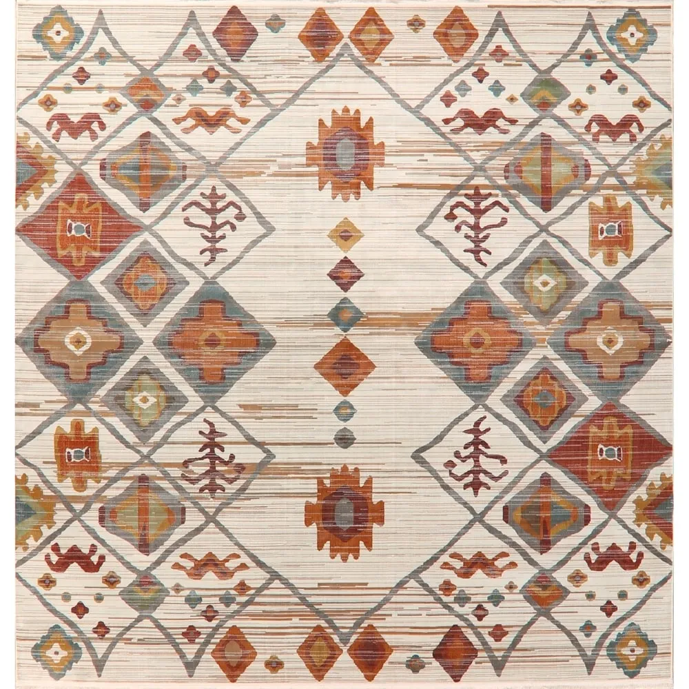 Southwest Distressed Geometric Vintage Style Turkish Area Rugs Bedroom