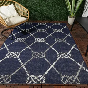 Spence Nautical Trellis Indoor/Outdoor Area Rug