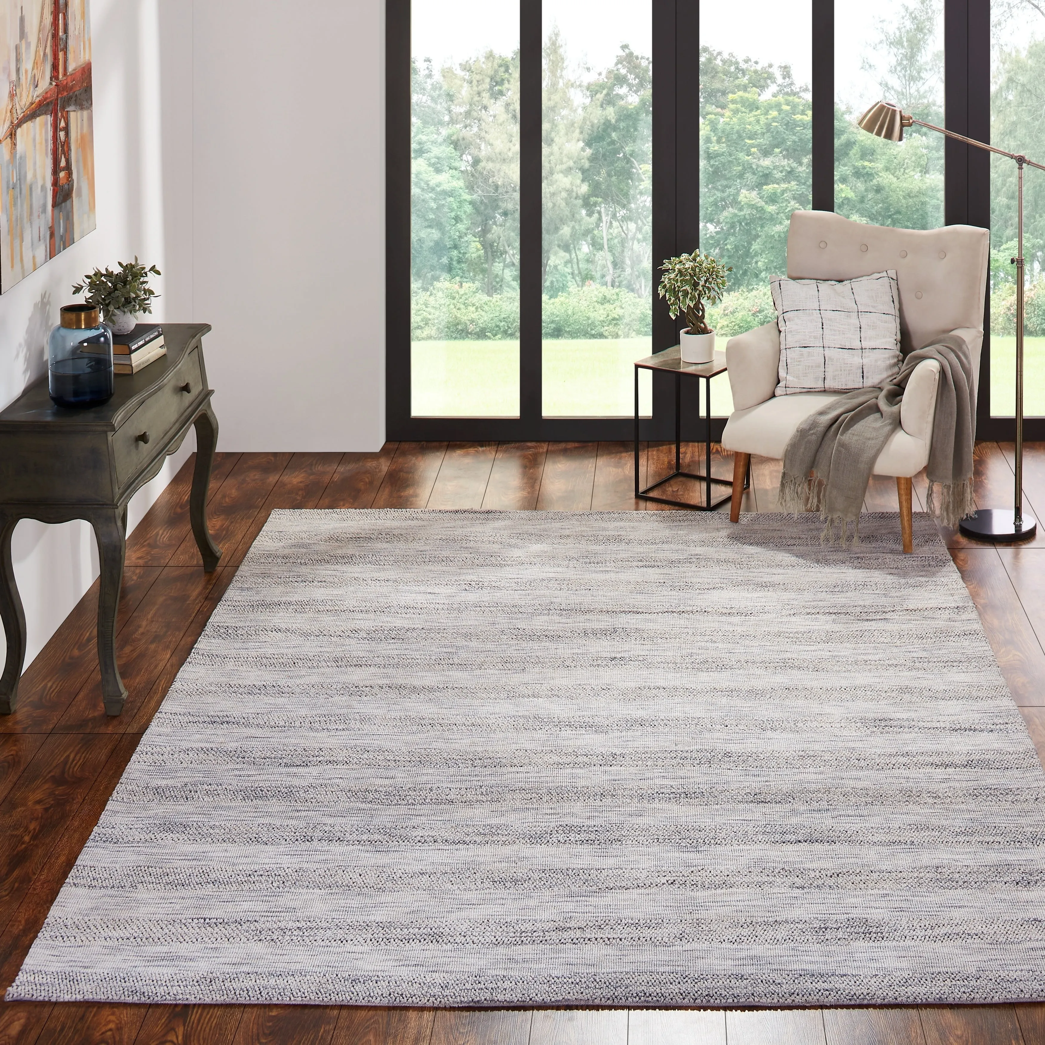Striped Tonal Area Rug