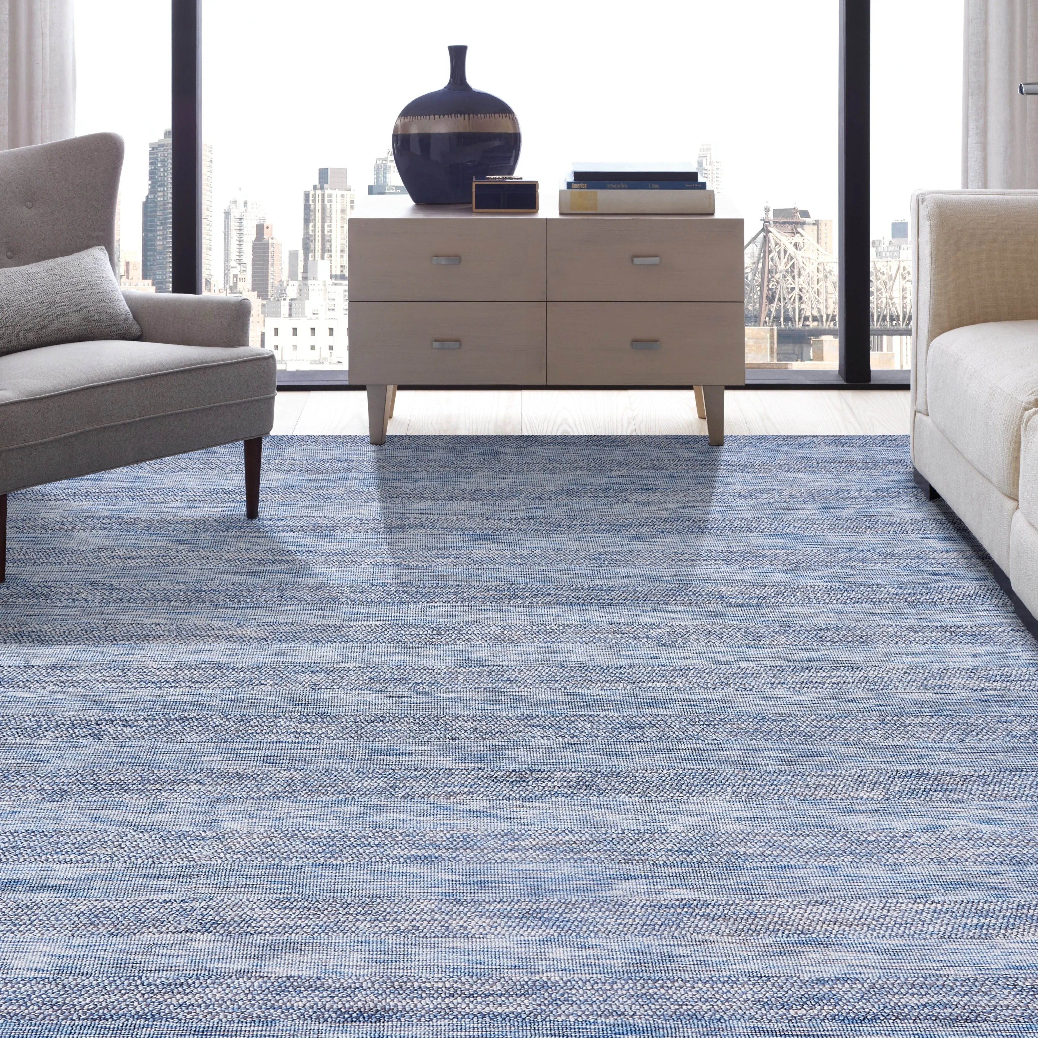 Striped Tonal Area Rug
