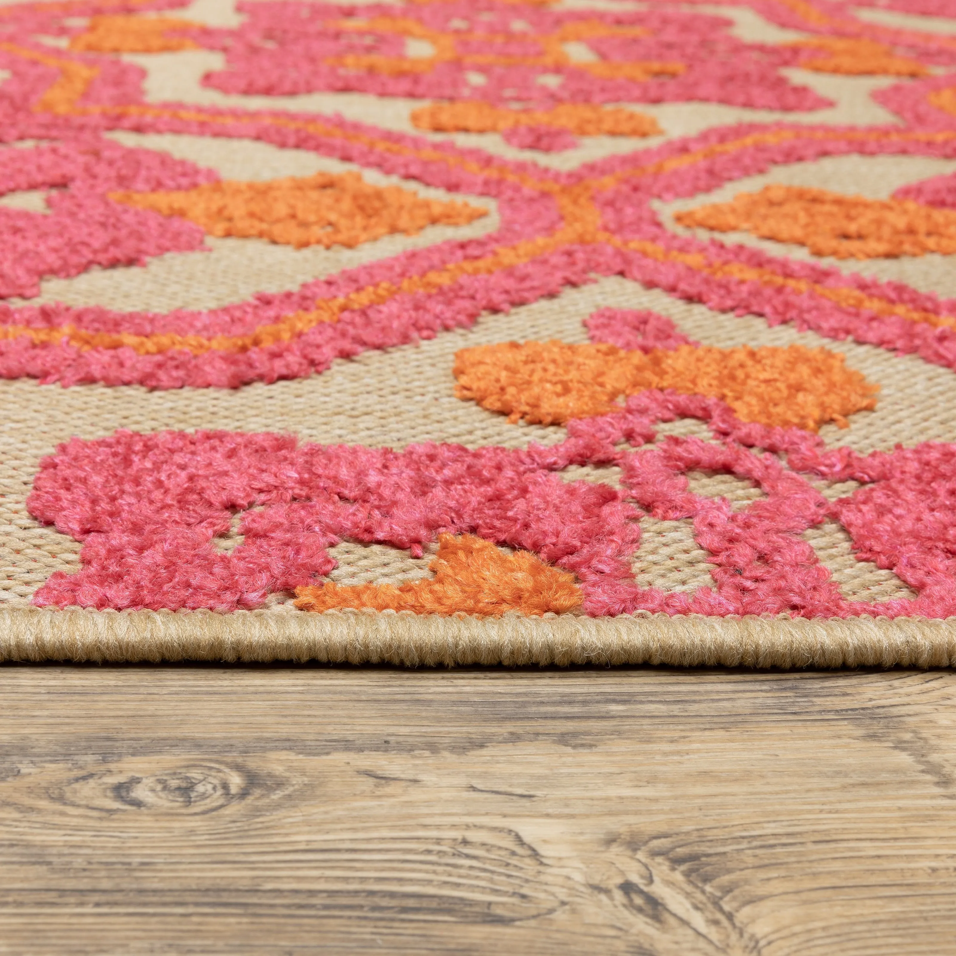 Style Haven Cara Mixed Pile Floral Medallions Indoor/ Outdoor Area Rug