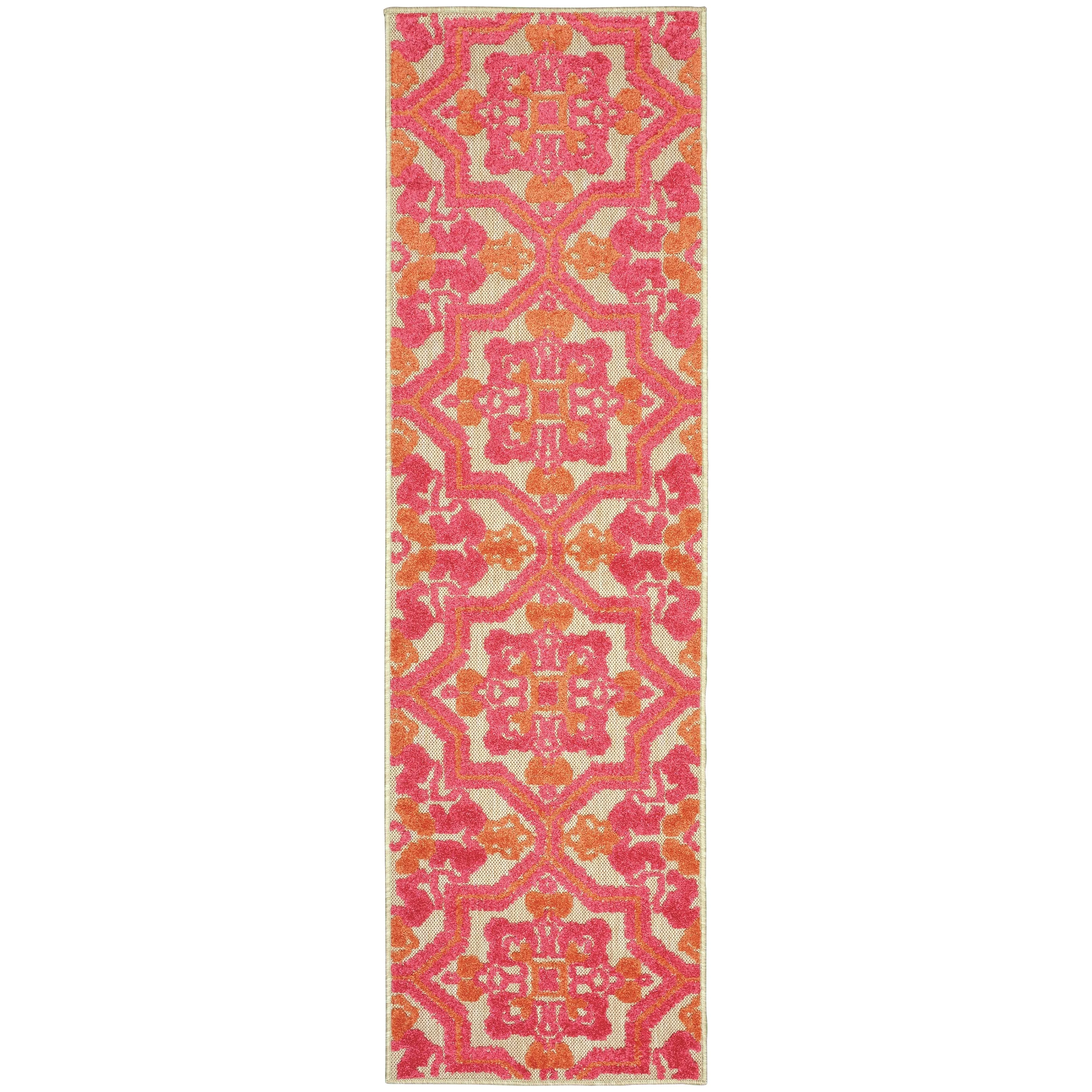 Style Haven Cara Mixed Pile Floral Medallions Indoor/ Outdoor Area Rug
