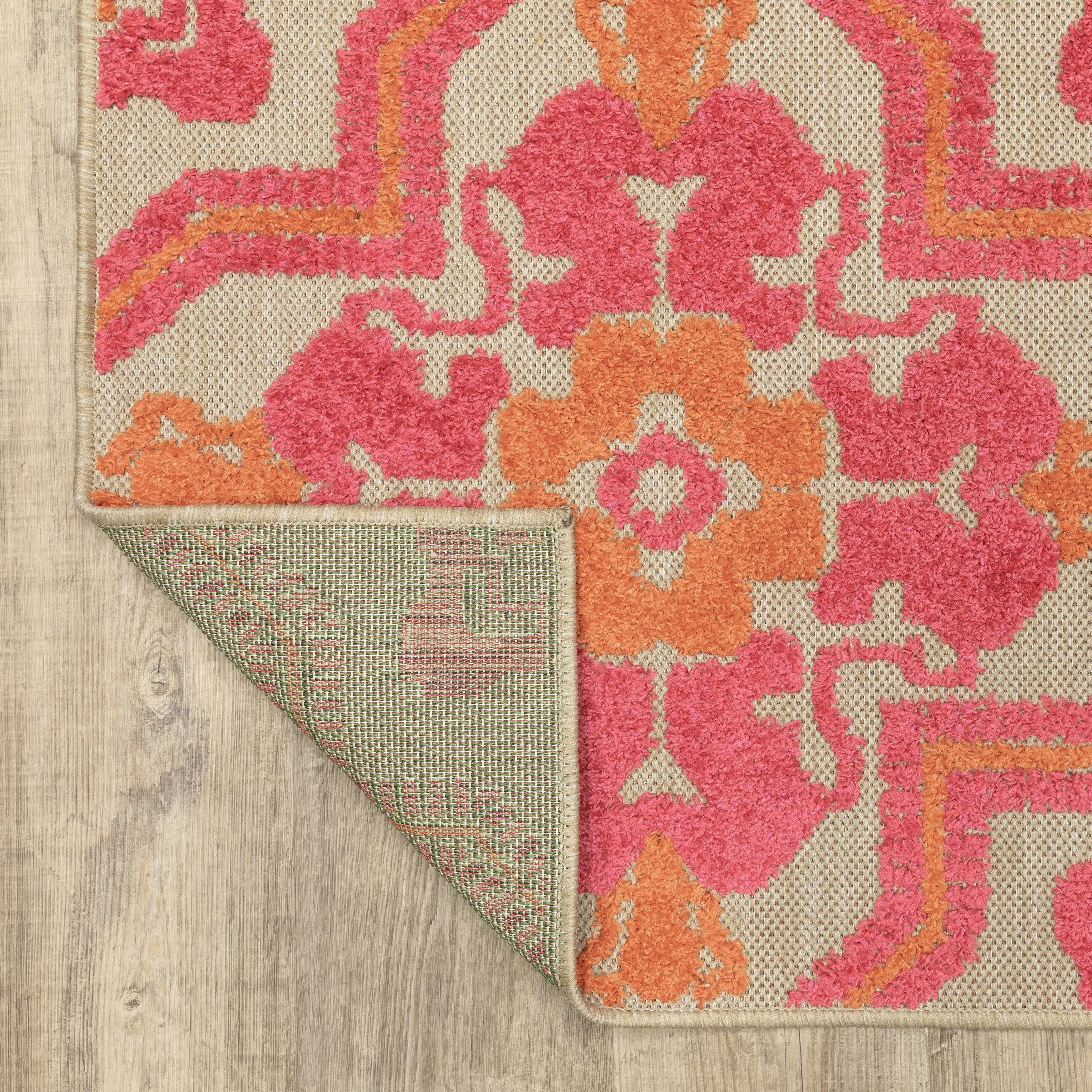 Style Haven Cara Mixed Pile Floral Medallions Indoor/ Outdoor Area Rug