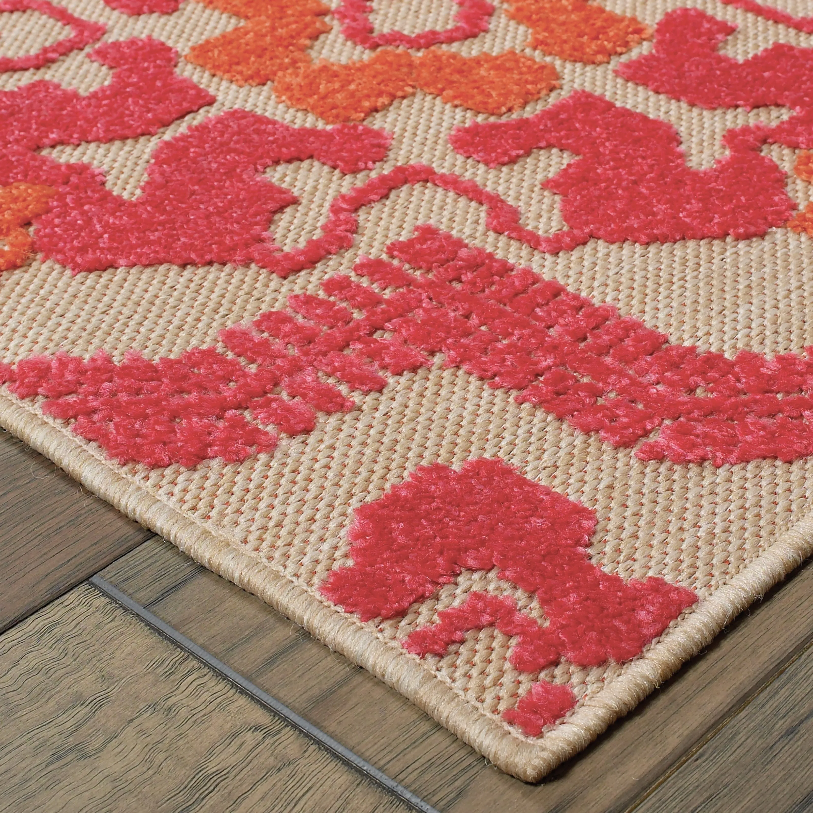 Style Haven Cara Mixed Pile Floral Medallions Indoor/ Outdoor Area Rug