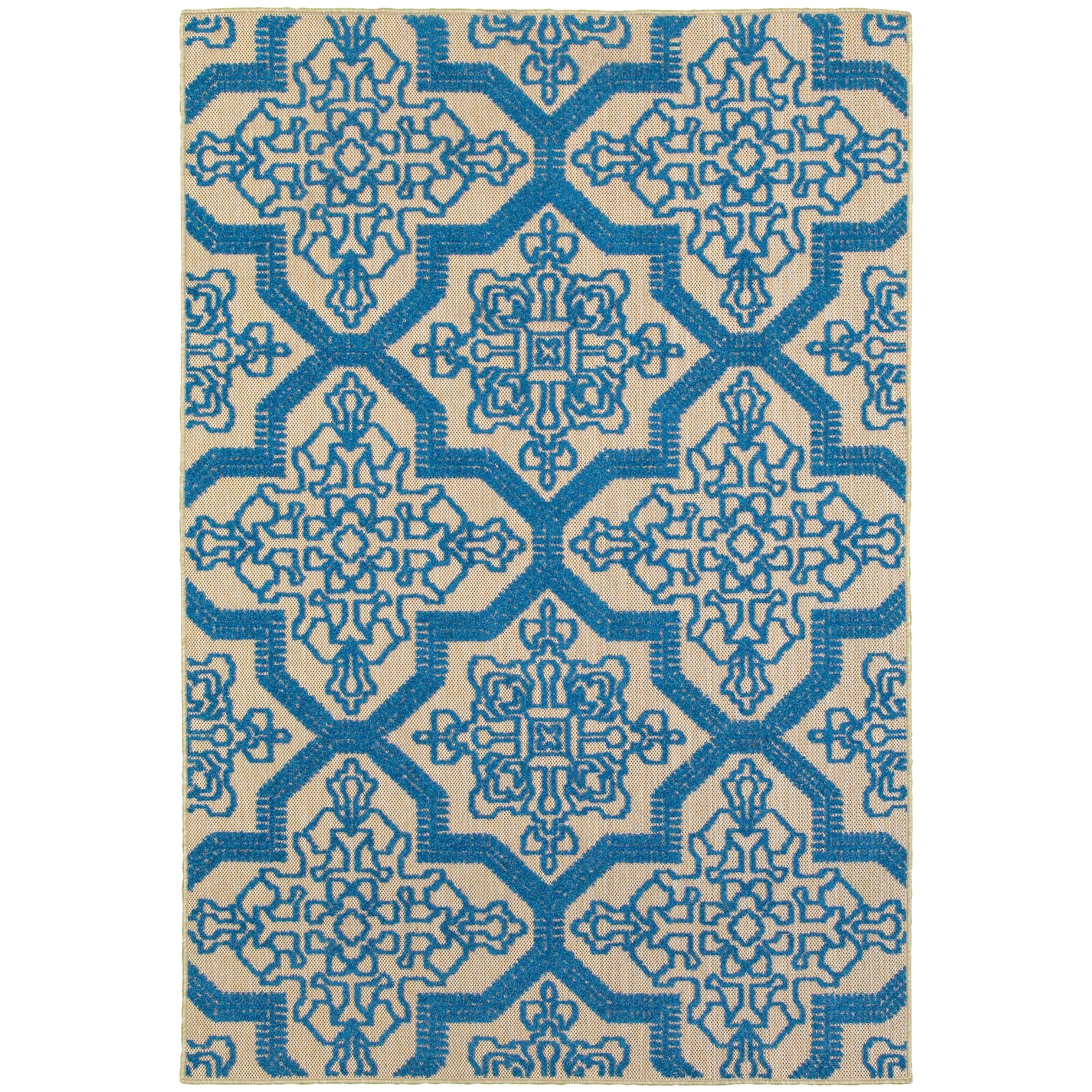 Style Haven Cara Mixed Pile Floral Medallions Indoor/ Outdoor Area Rug