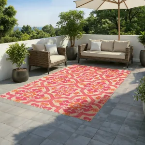 Style Haven Cara Mixed Pile Floral Medallions Indoor/ Outdoor Area Rug
