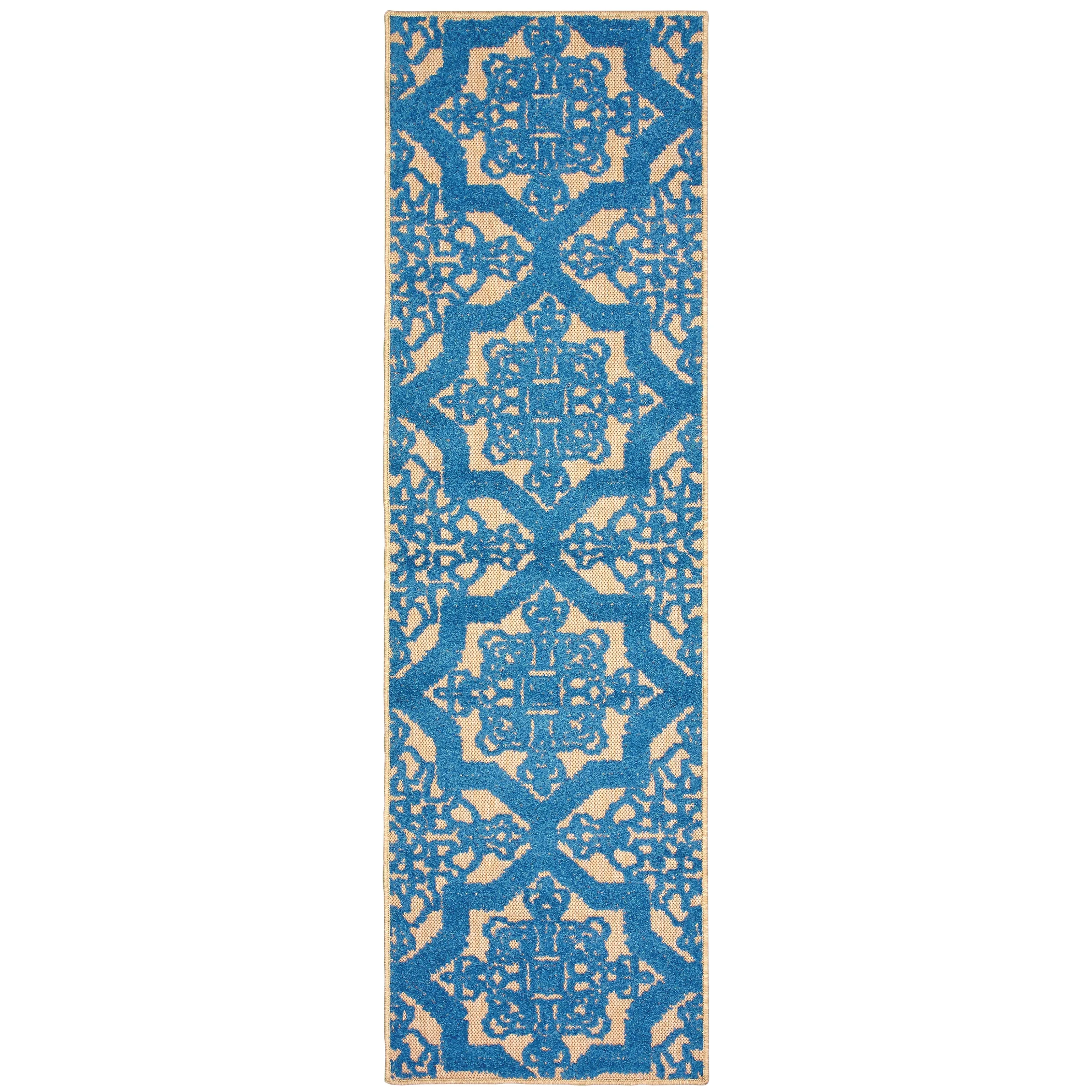Style Haven Cara Mixed Pile Floral Medallions Indoor/ Outdoor Area Rug