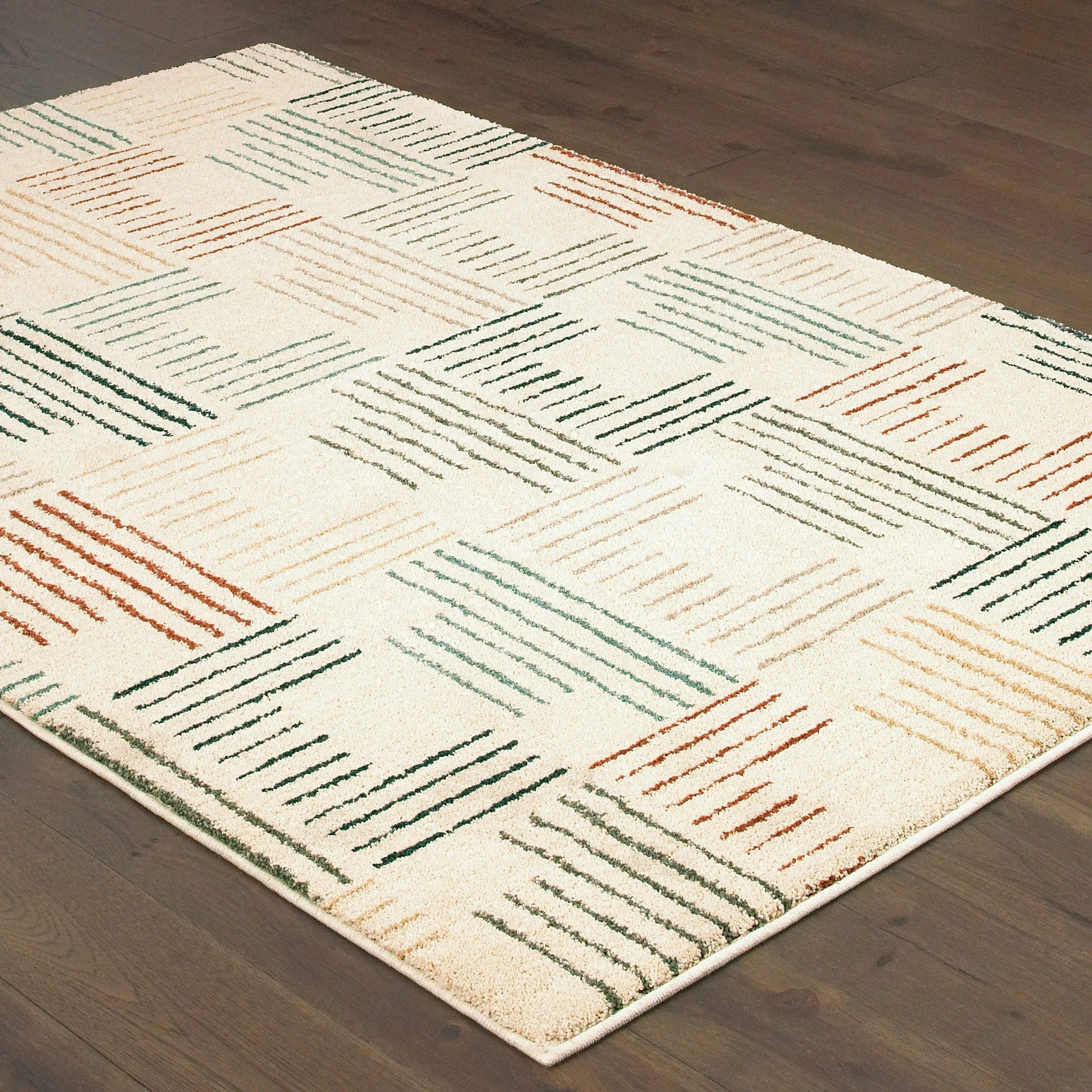 Style Haven Jelsa Striped Ivory/ Multi Area Rug