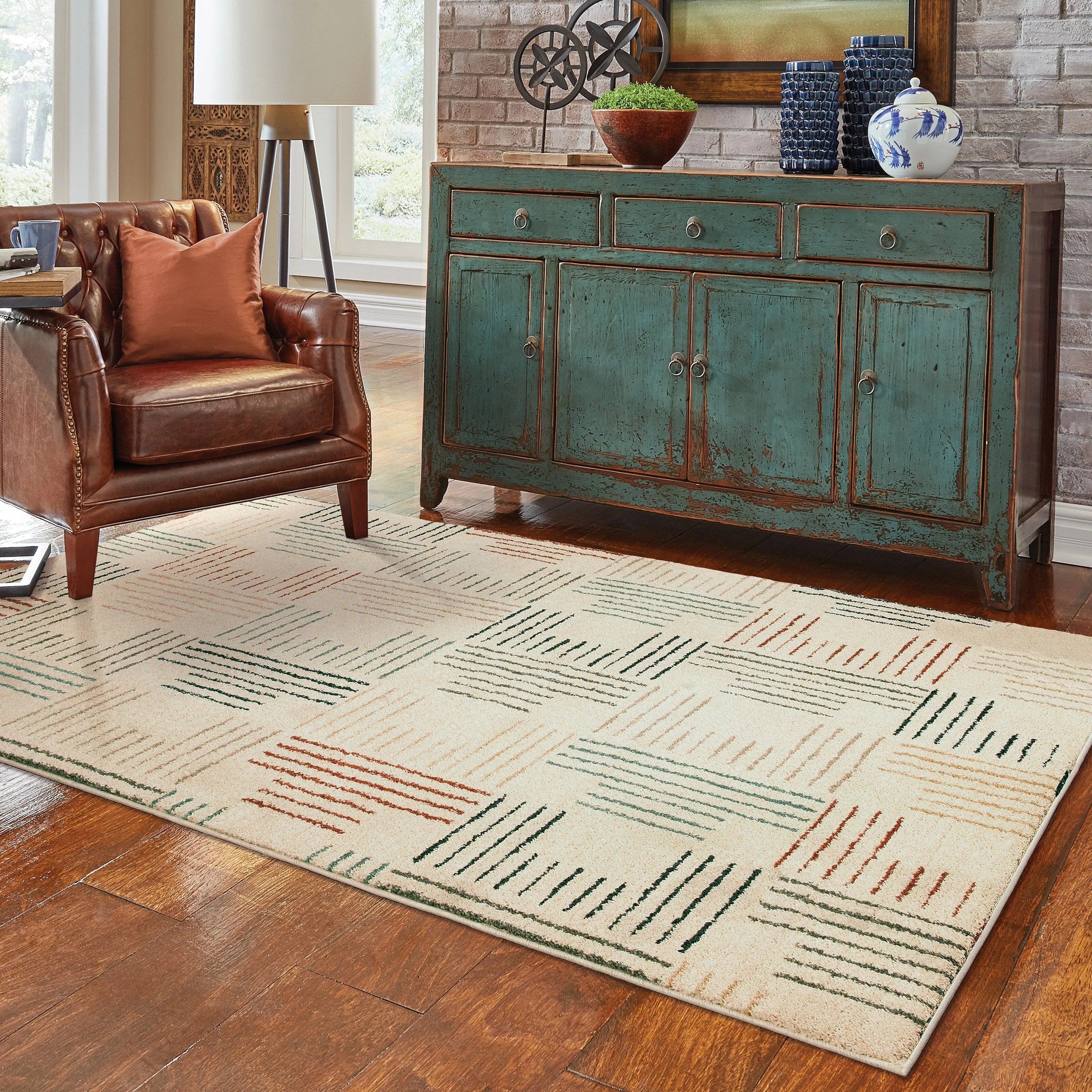 Style Haven Jelsa Striped Ivory/ Multi Area Rug
