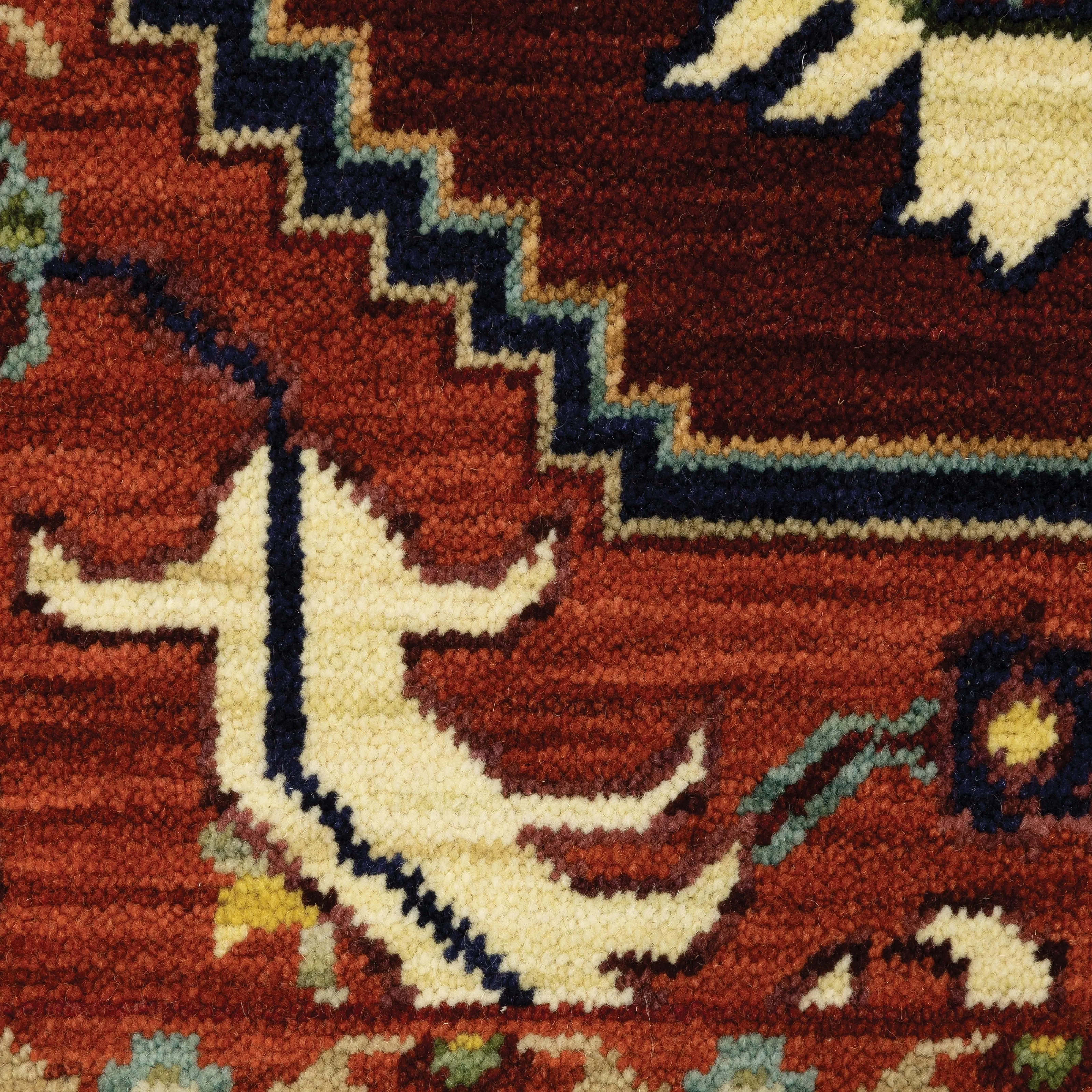 Style Haven Leander Star Medallion Fringed Wool Blend Area Rug