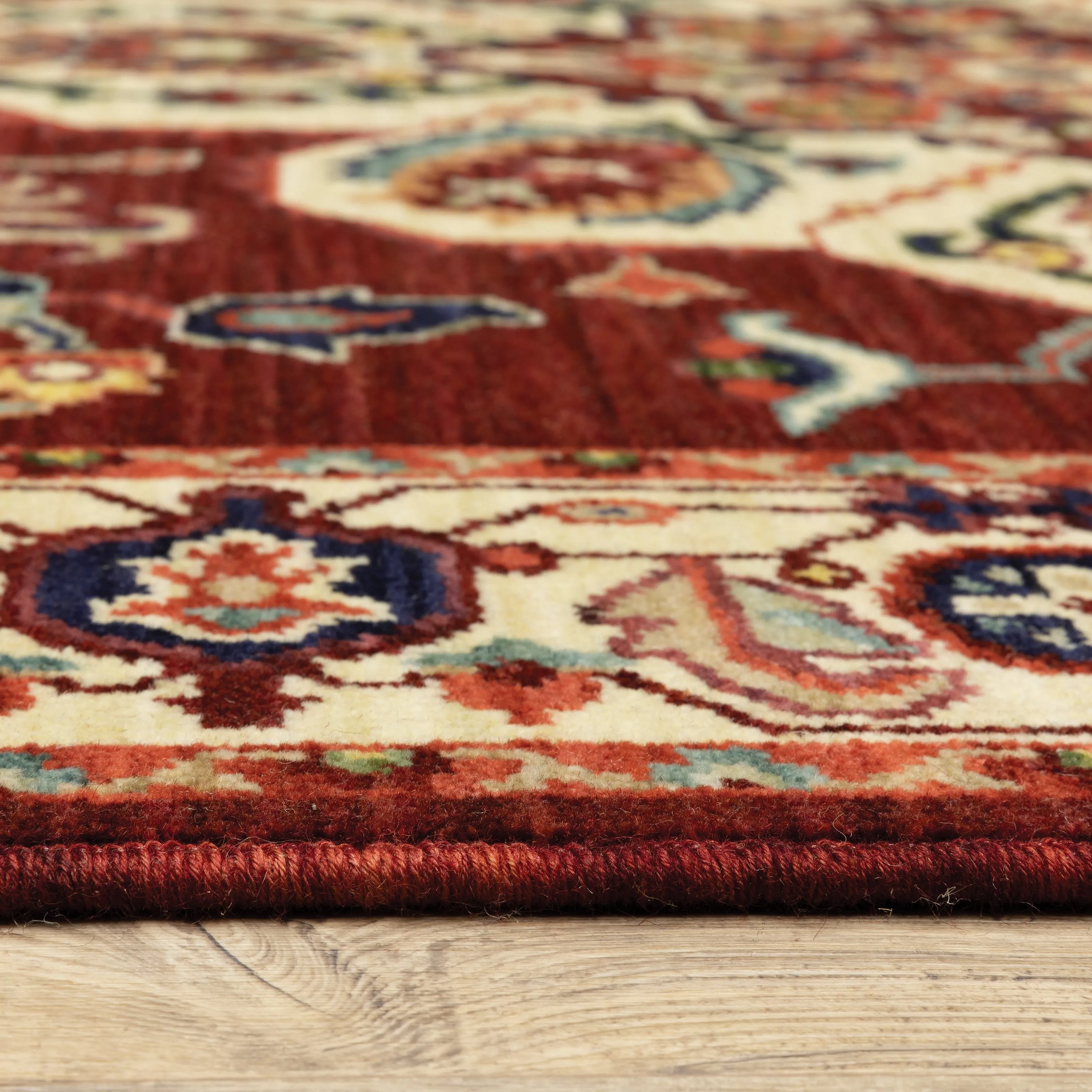 Style Haven Leander Star Medallion Fringed Wool Blend Area Rug