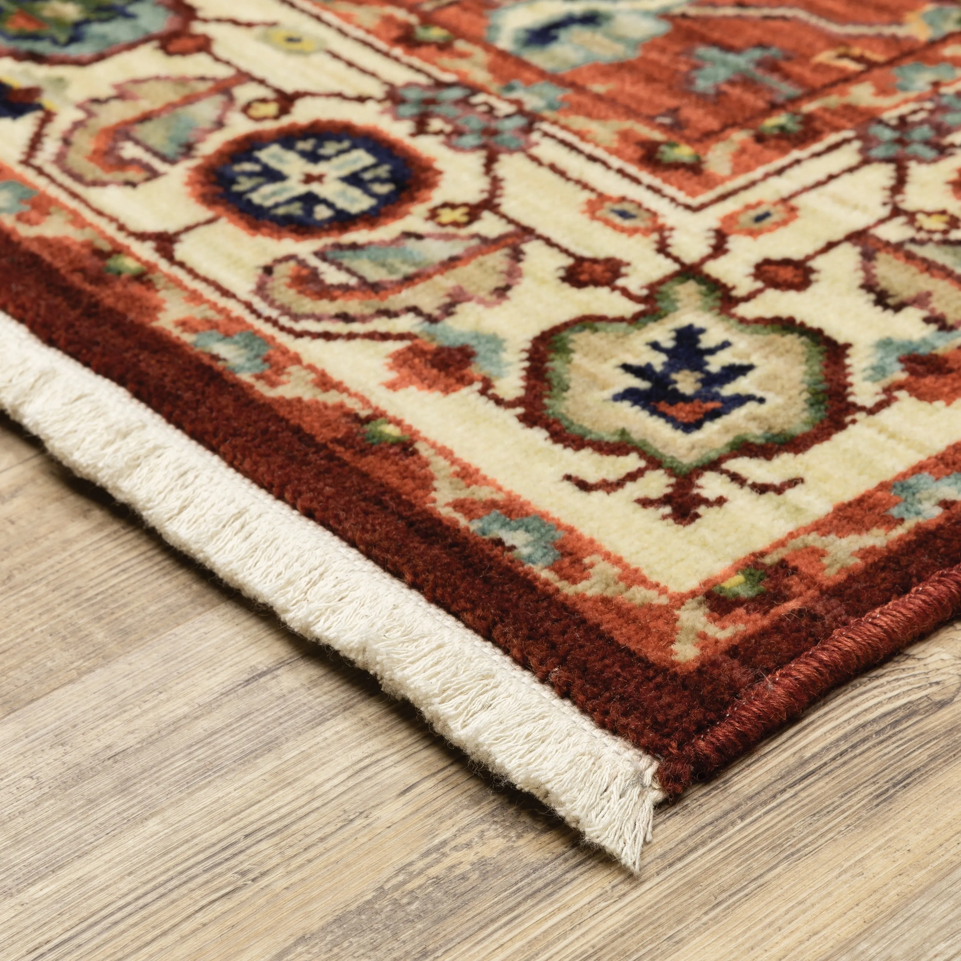 Style Haven Leander Star Medallion Fringed Wool Blend Area Rug