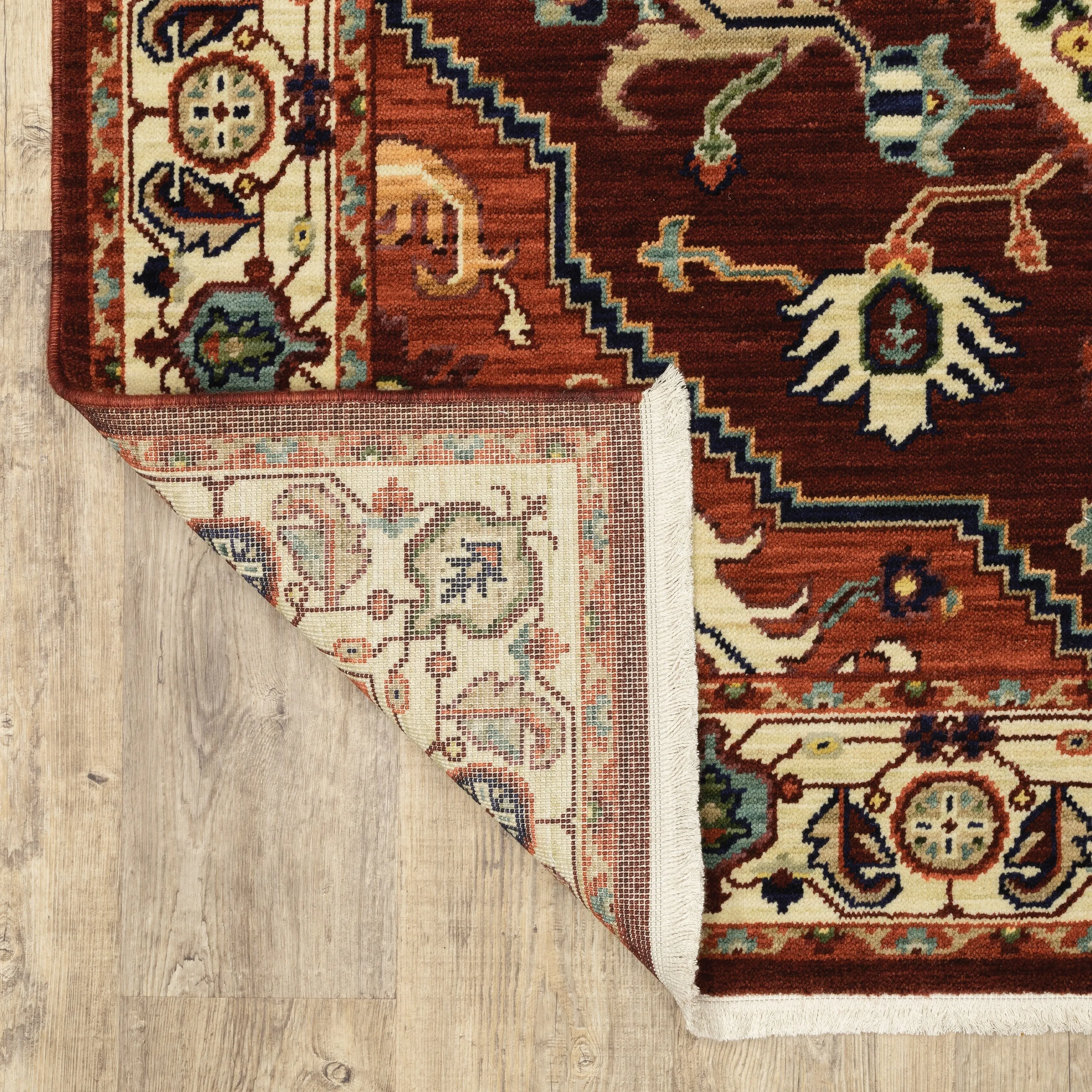 Style Haven Leander Star Medallion Fringed Wool Blend Area Rug