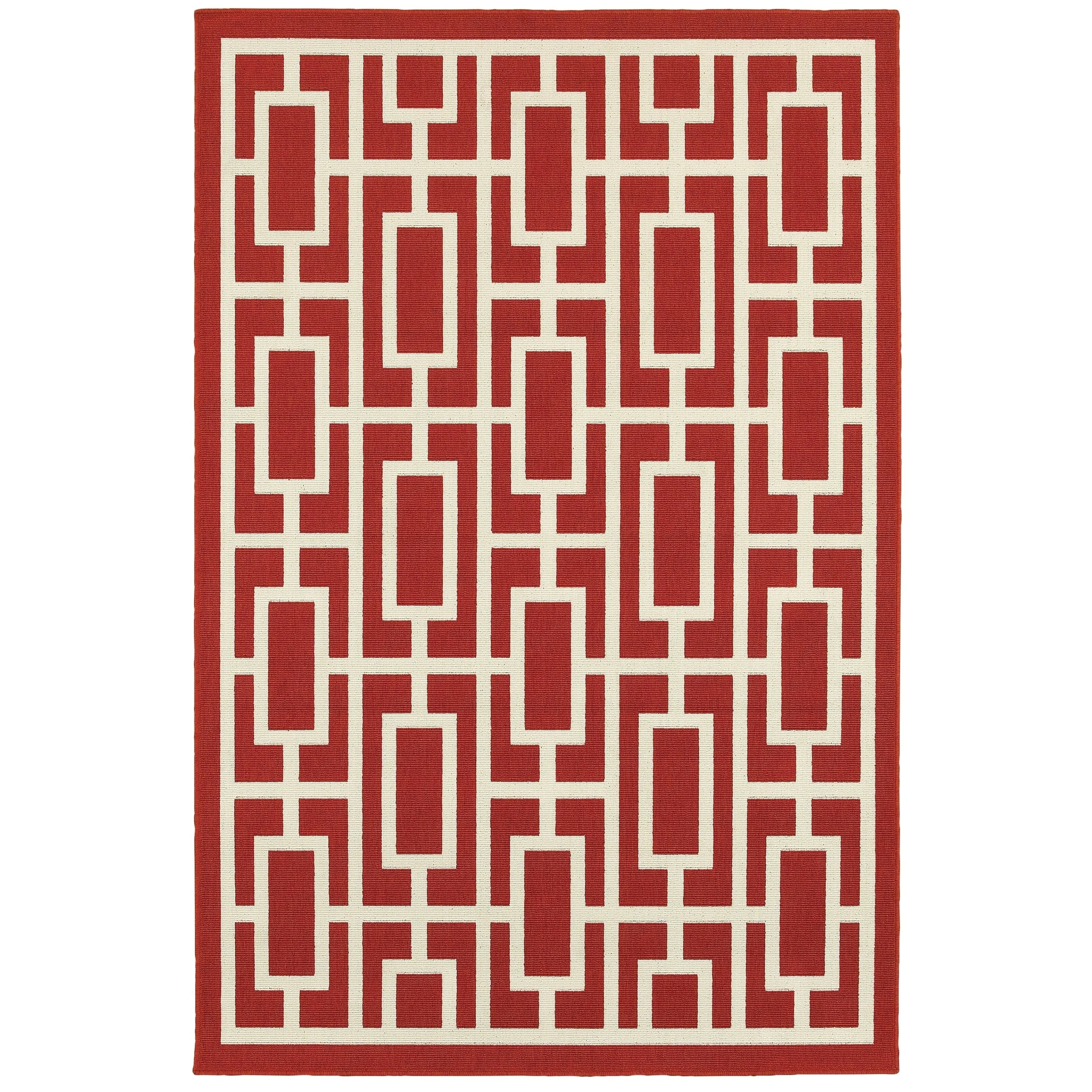 Style Haven Martinique Geometric Lattice Indoor Outdoor Area Rug