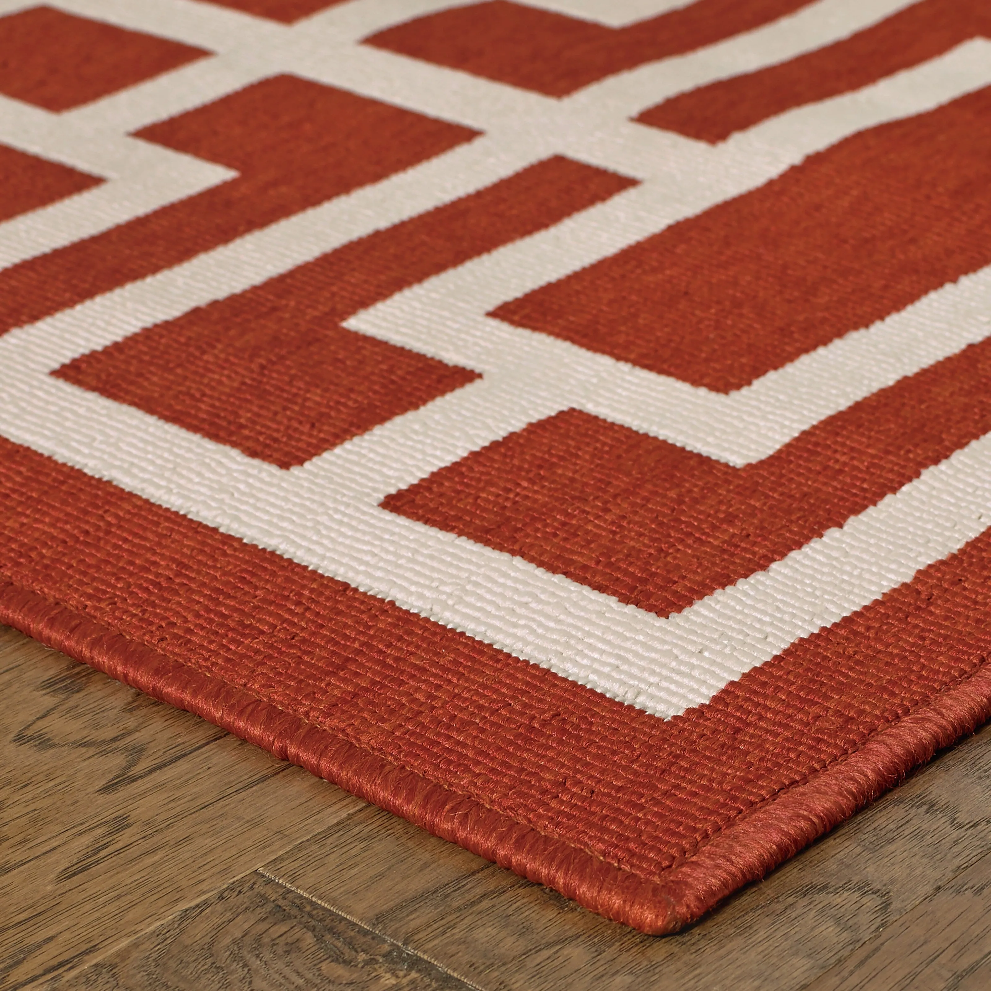 Style Haven Martinique Geometric Lattice Indoor Outdoor Area Rug
