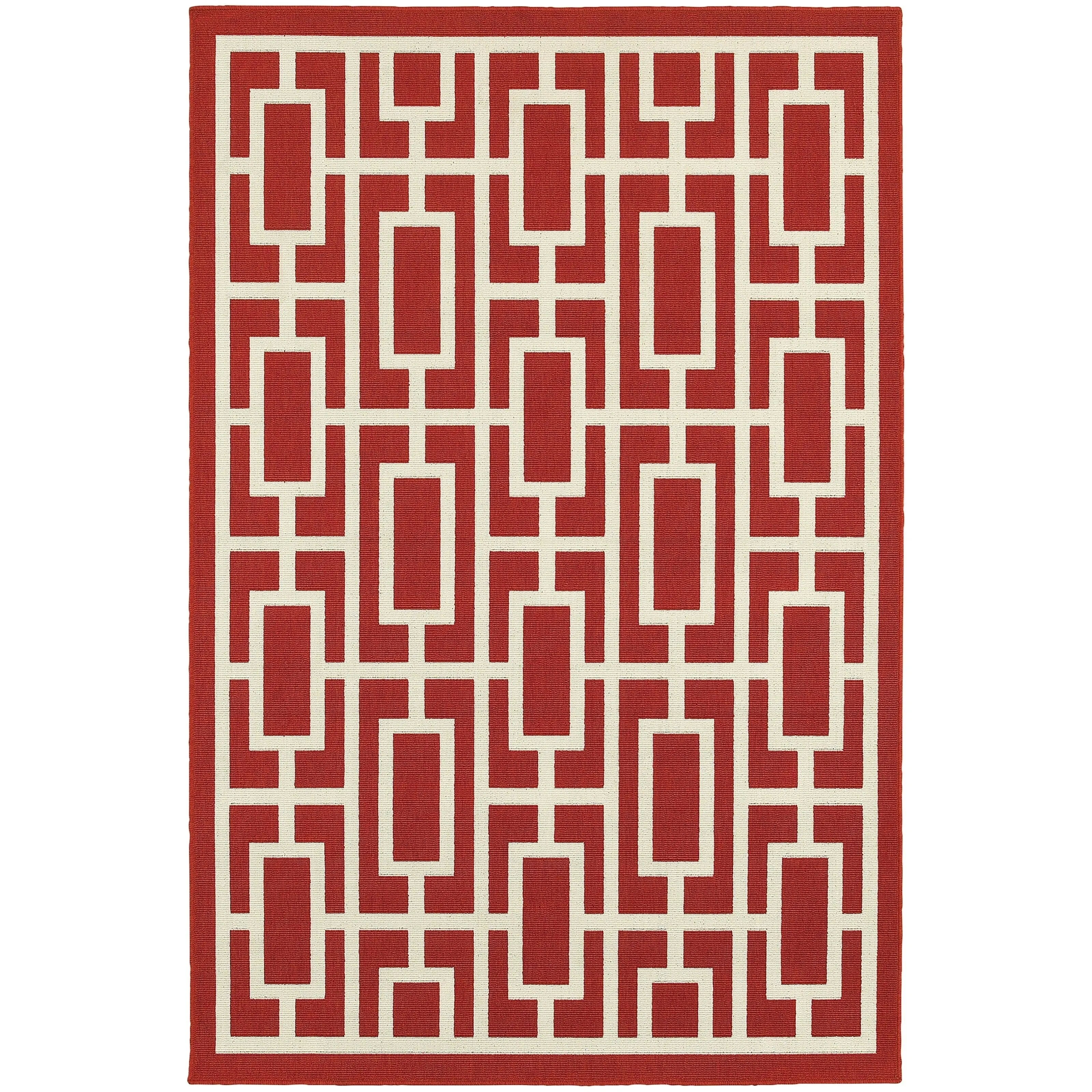 Style Haven Martinique Geometric Lattice Indoor Outdoor Area Rug