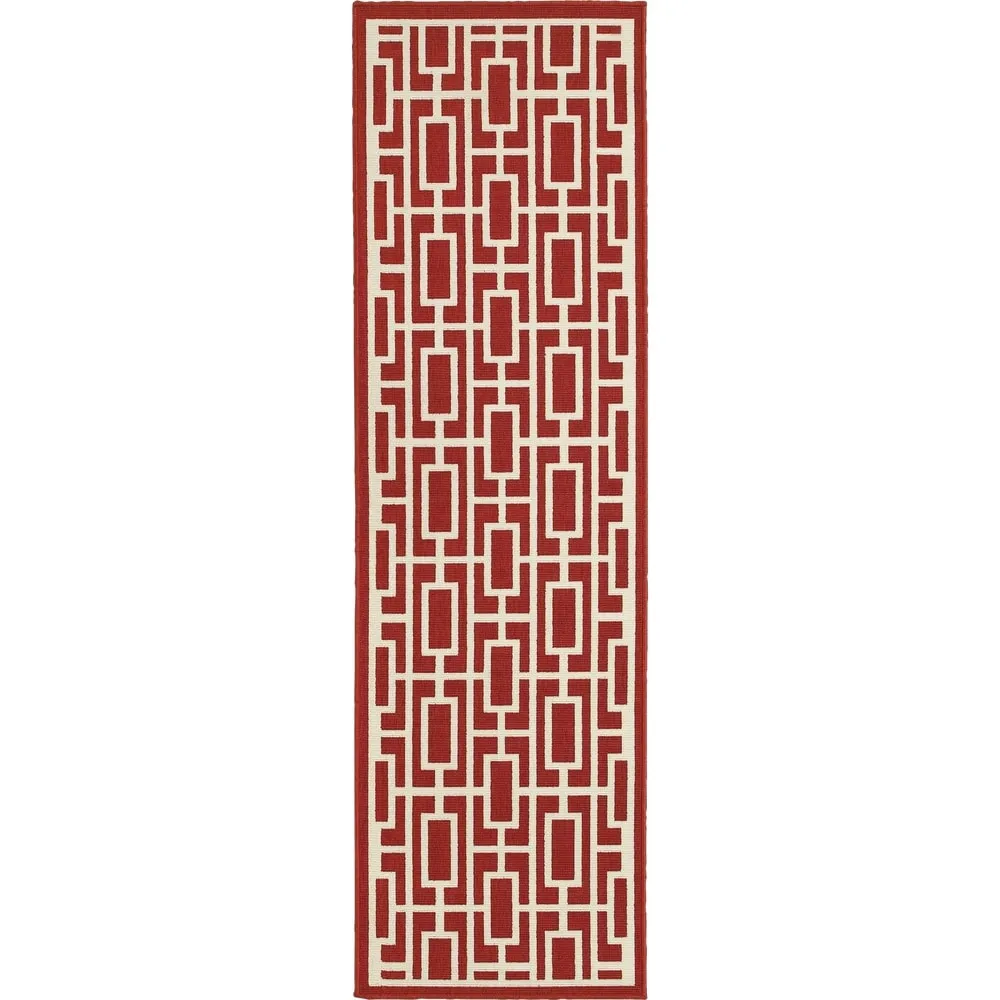 Style Haven Martinique Geometric Lattice Indoor Outdoor Area Rug