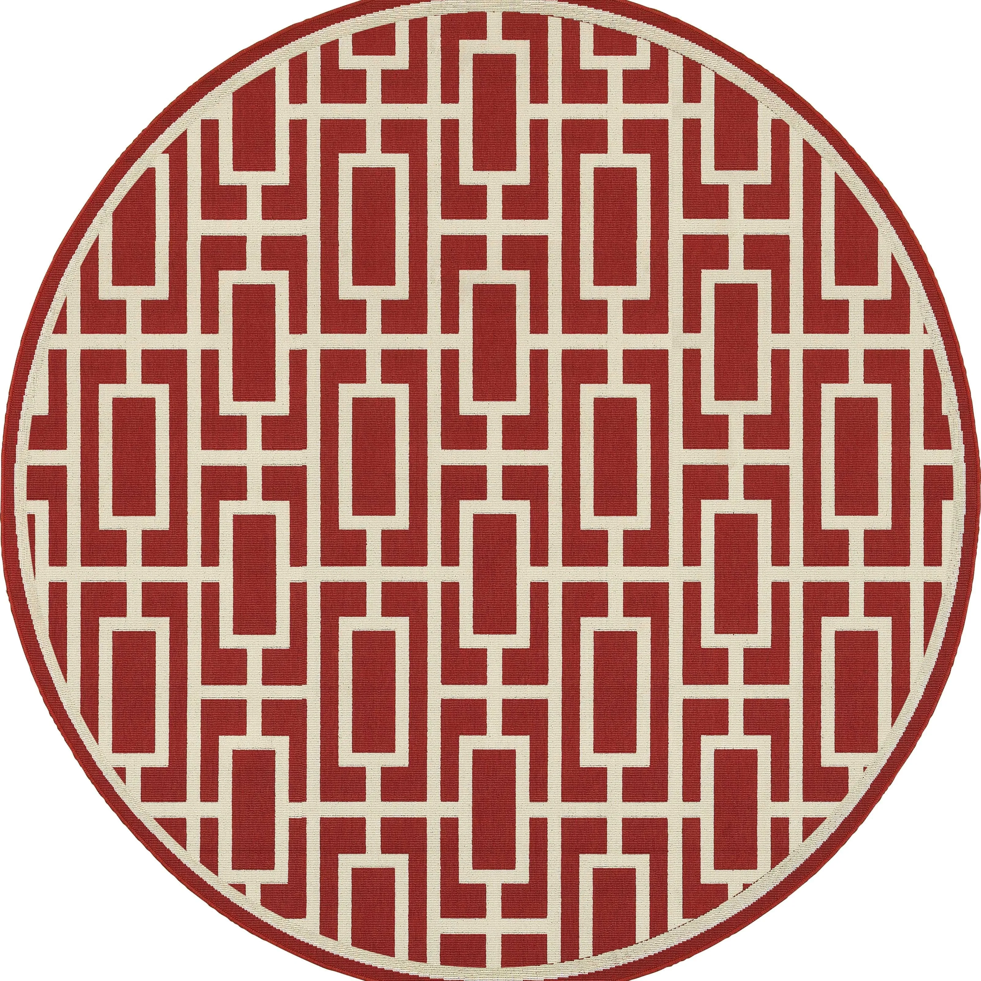 Style Haven Martinique Geometric Lattice Indoor Outdoor Area Rug