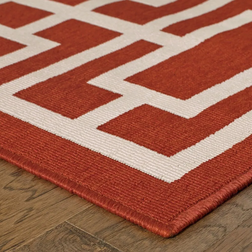 Style Haven Martinique Geometric Lattice Indoor Outdoor Area Rug