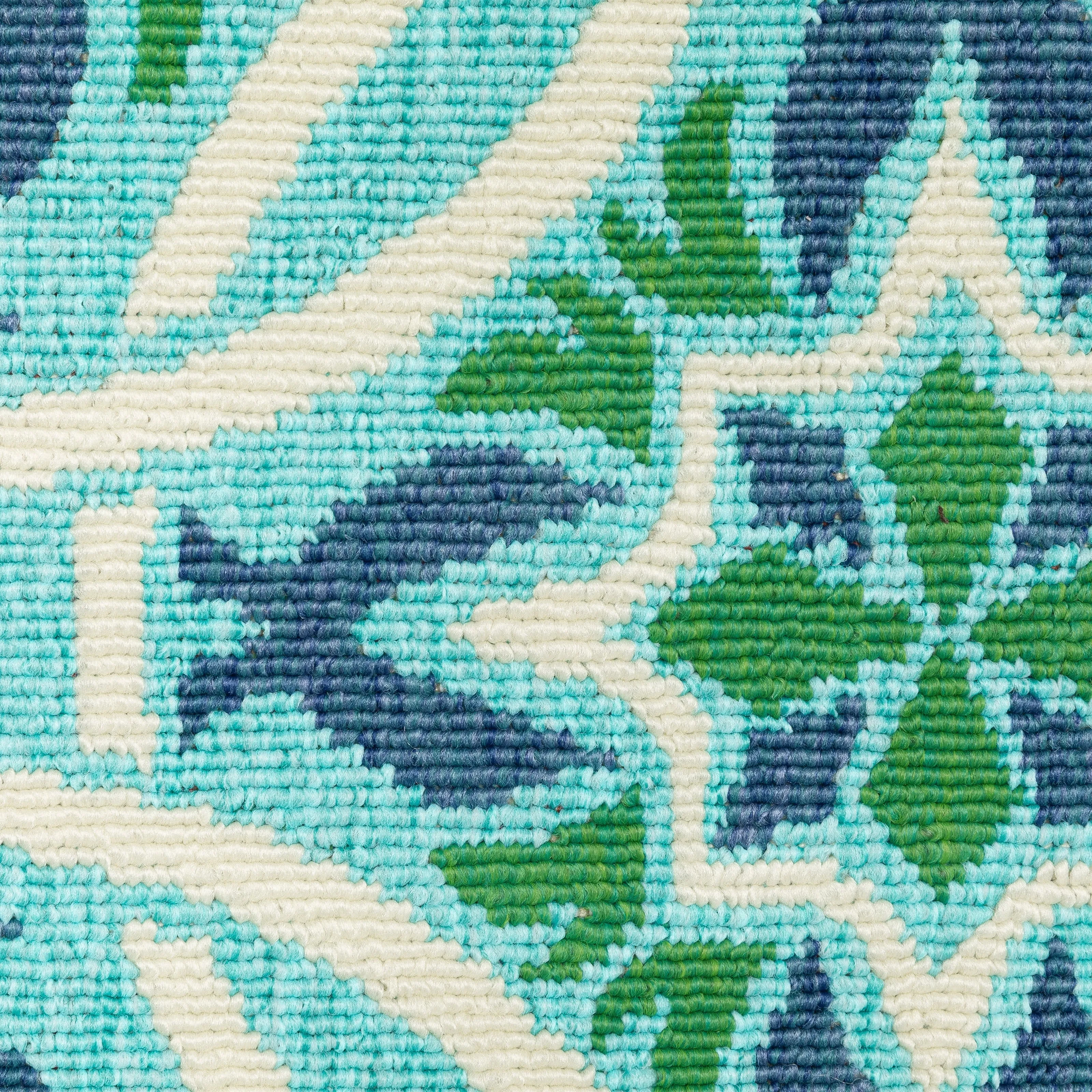 Style Haven Martinque Floral Indoor-Outdoor Blue/ Green Area Rug