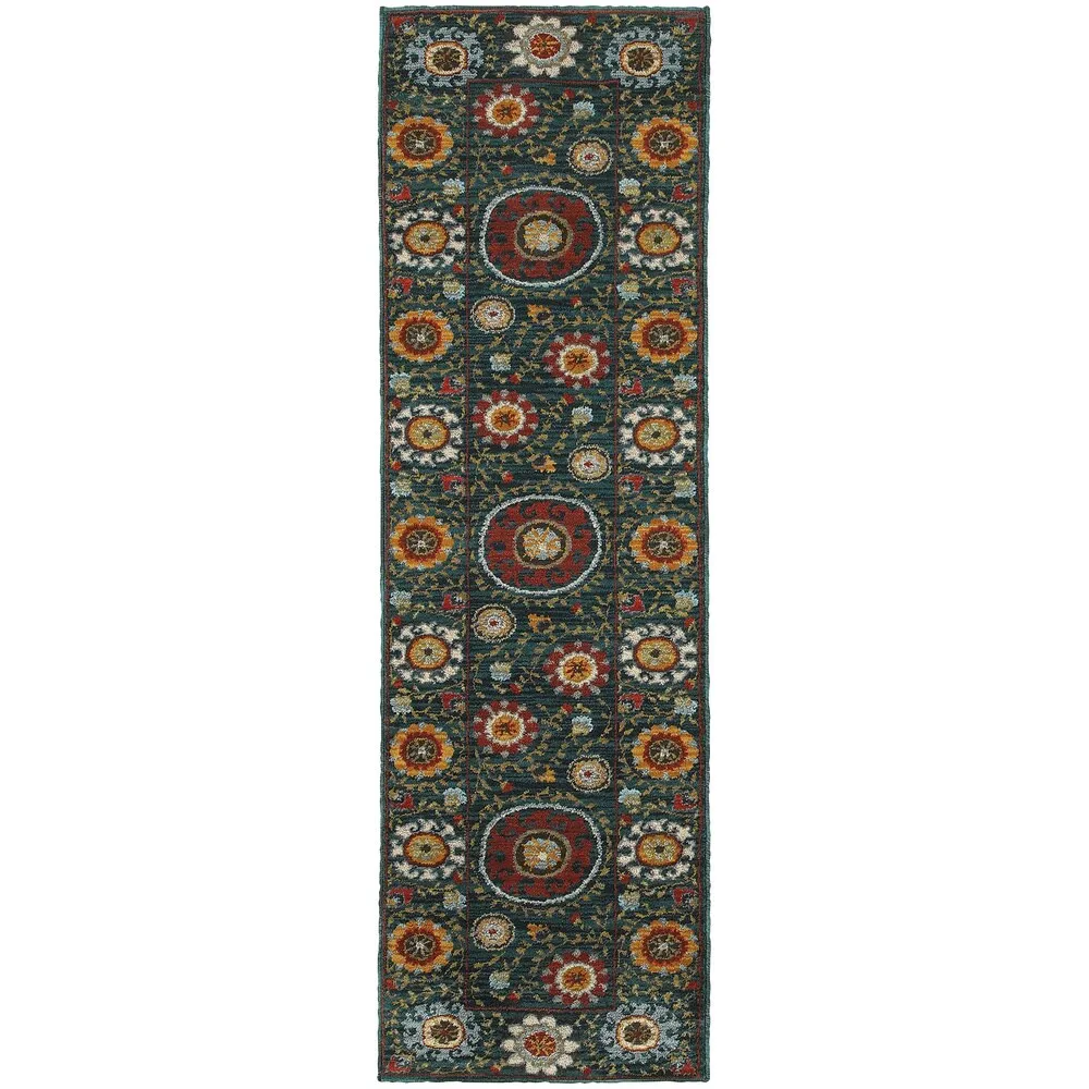 Style Haven Sierra Primative Floral Medallion Area Rug