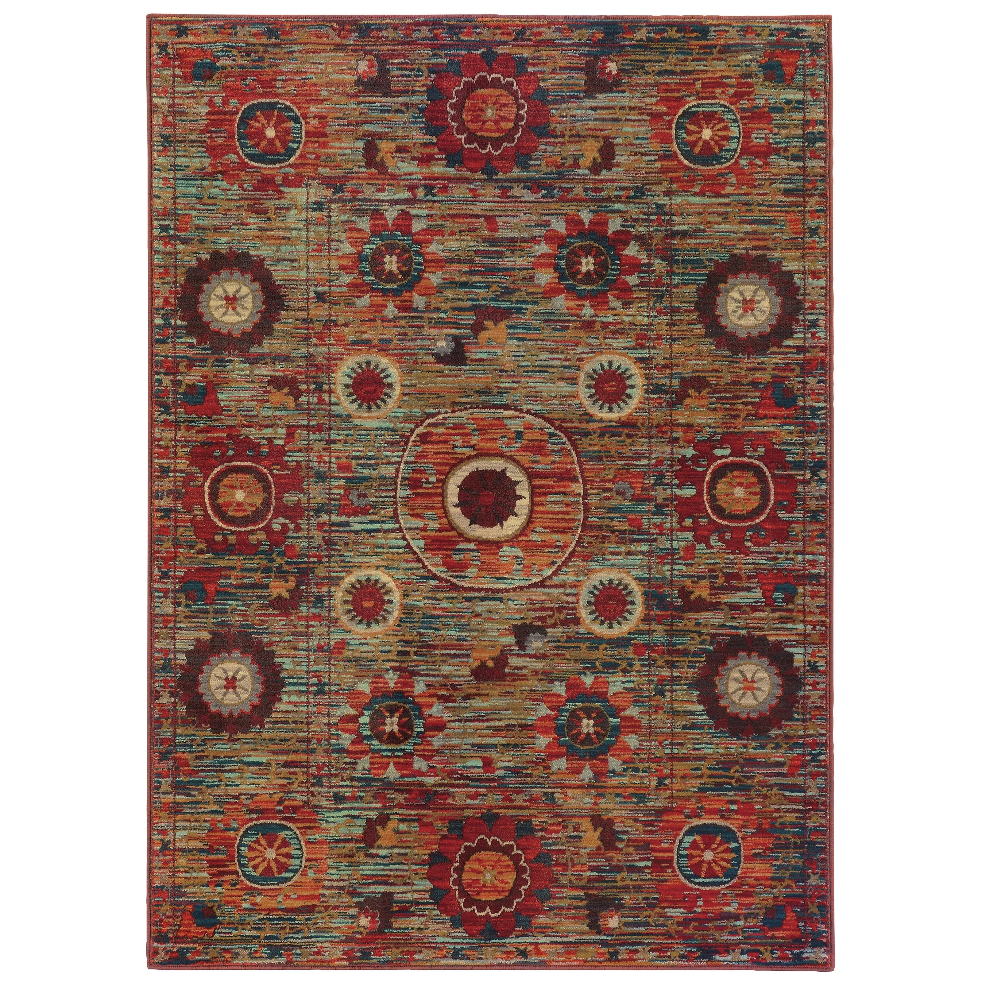 Style Haven Sierra Primative Floral Medallion Area Rug