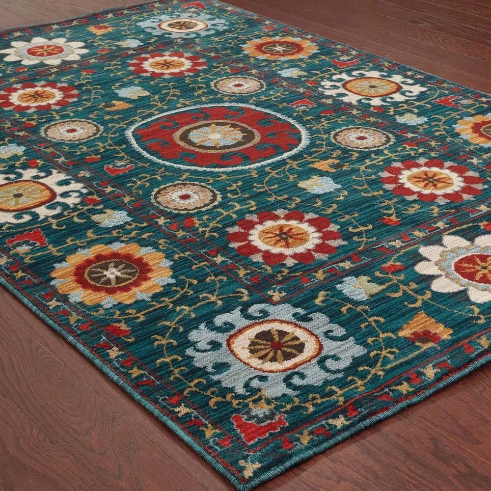 Style Haven Sierra Primative Floral Medallion Area Rug