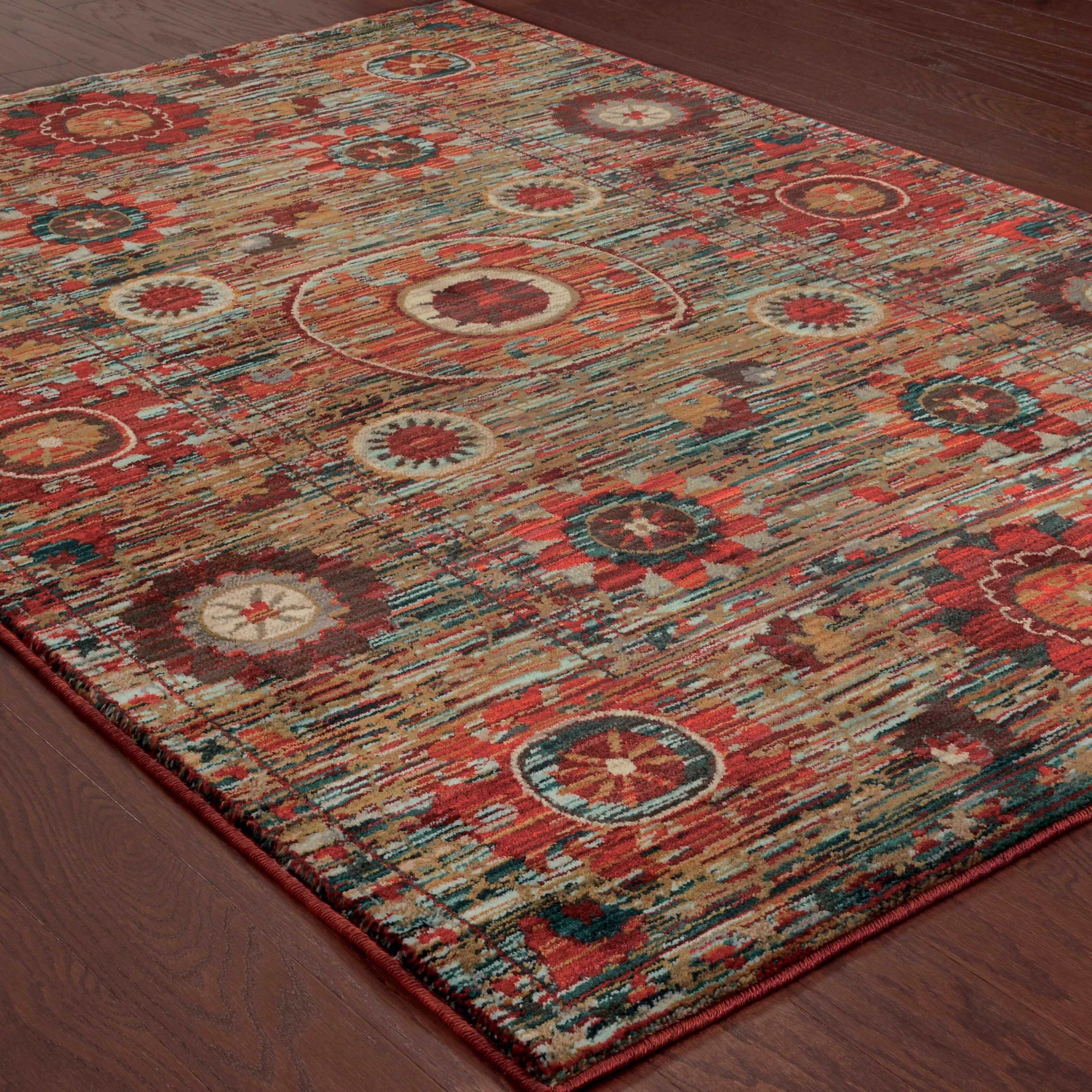 Style Haven Sierra Primative Floral Medallion Area Rug