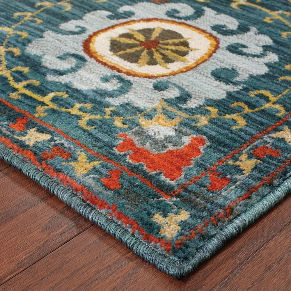 Style Haven Sierra Primative Floral Medallion Area Rug