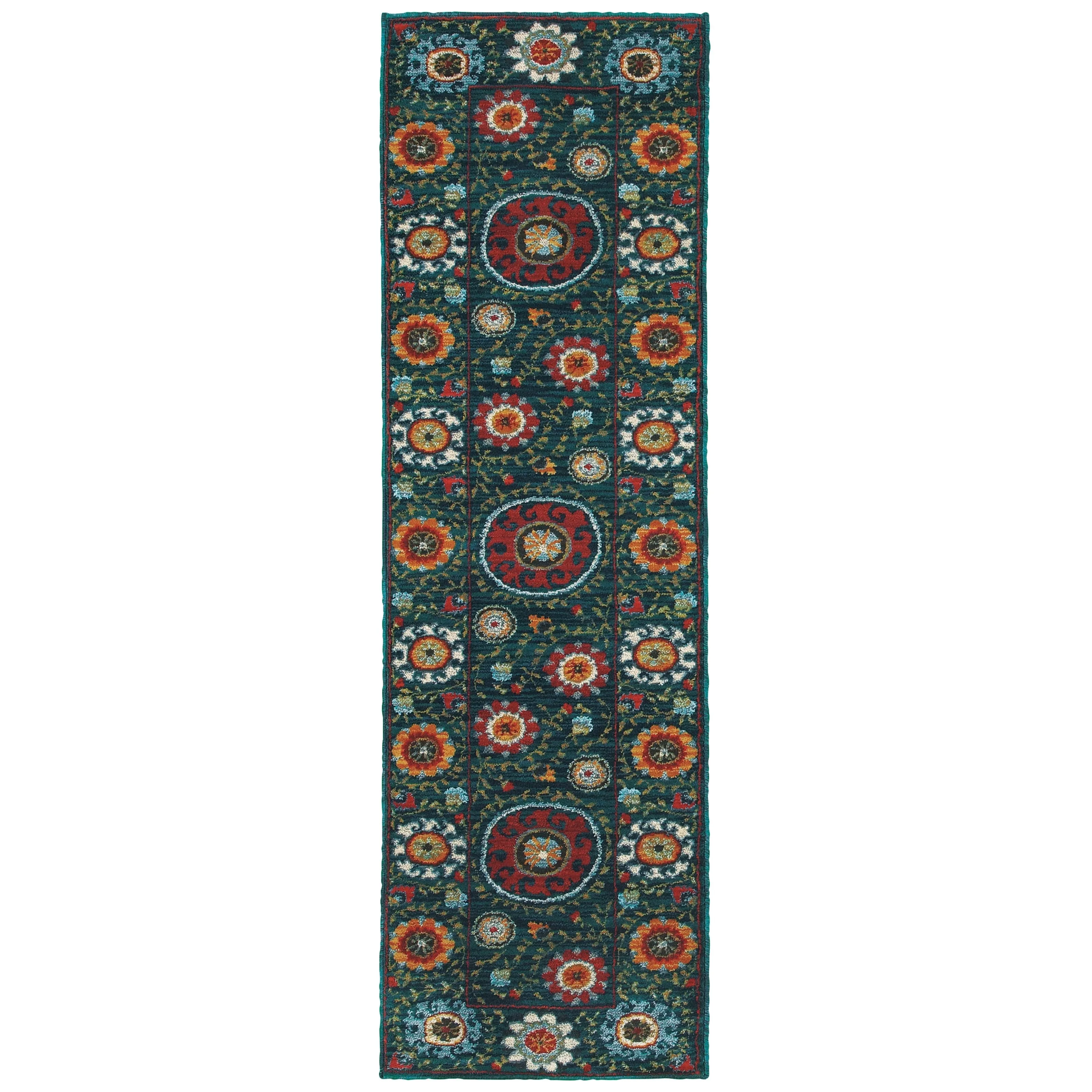 Style Haven Sierra Primative Floral Medallion Area Rug