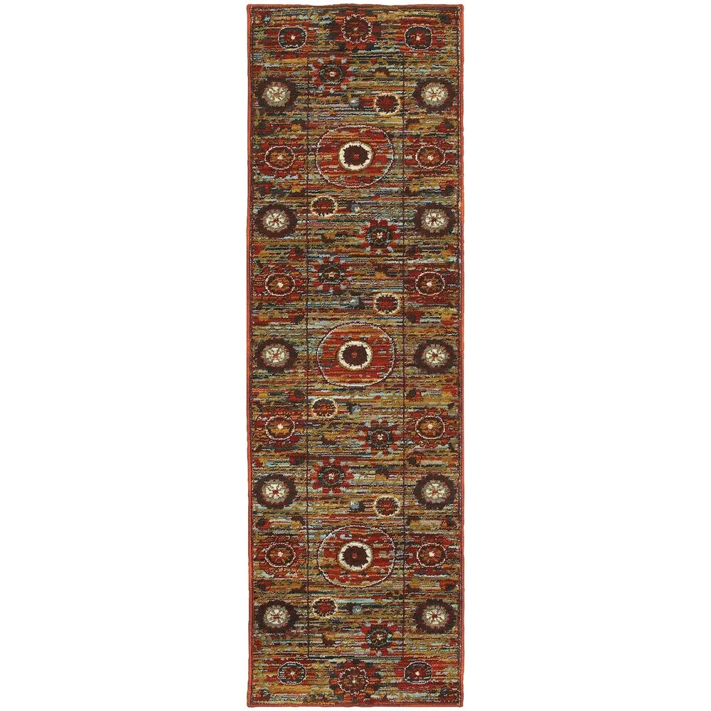 Style Haven Sierra Primative Floral Medallion Area Rug