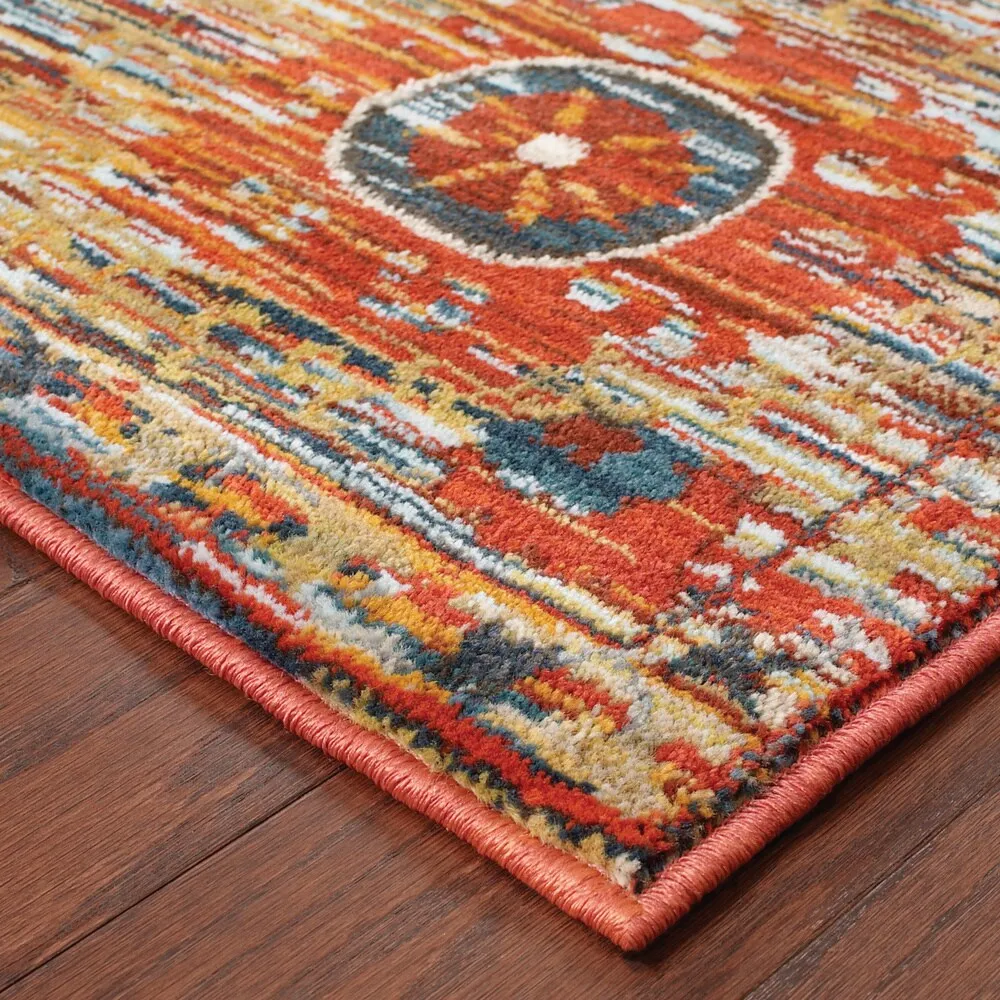 Style Haven Sierra Primative Floral Medallion Area Rug
