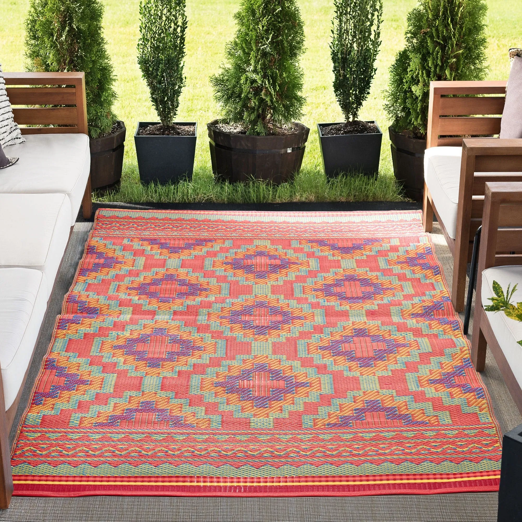 Sundown Moroccan Abstract Indoor/Outdoor Area Rug
