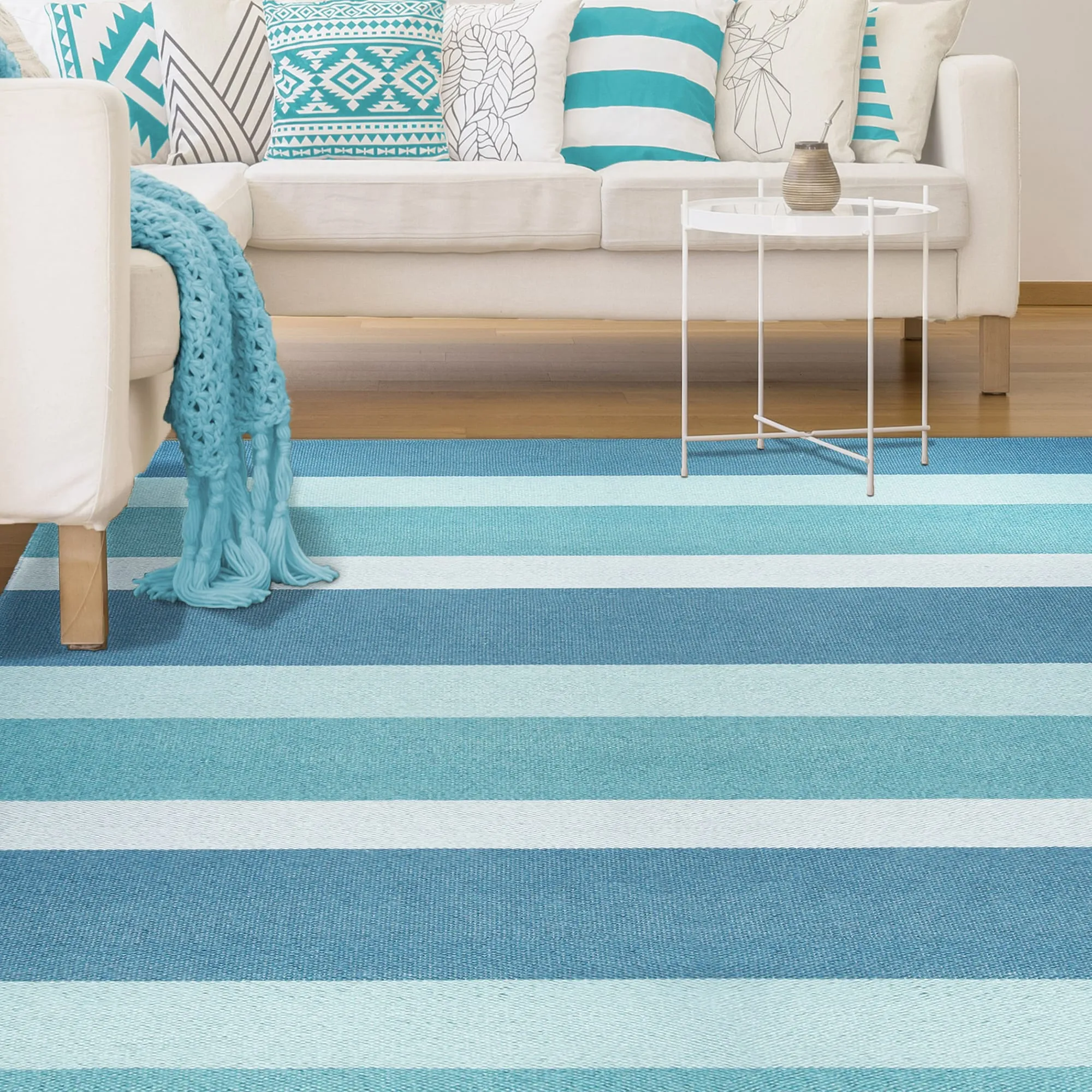 Superior Modern Stripes Indoor/ Outdoor Area Rug