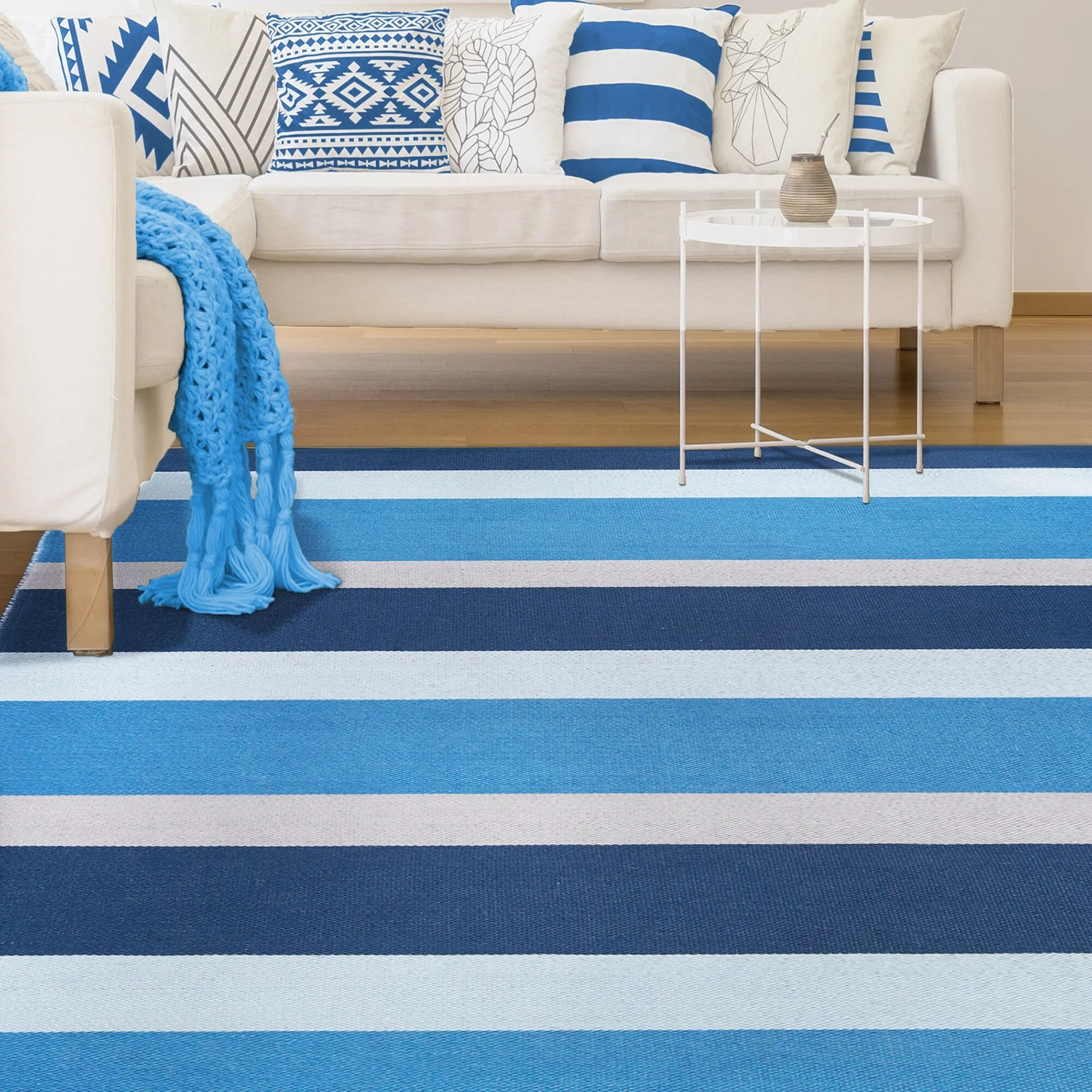 Superior Modern Stripes Indoor/ Outdoor Area Rug